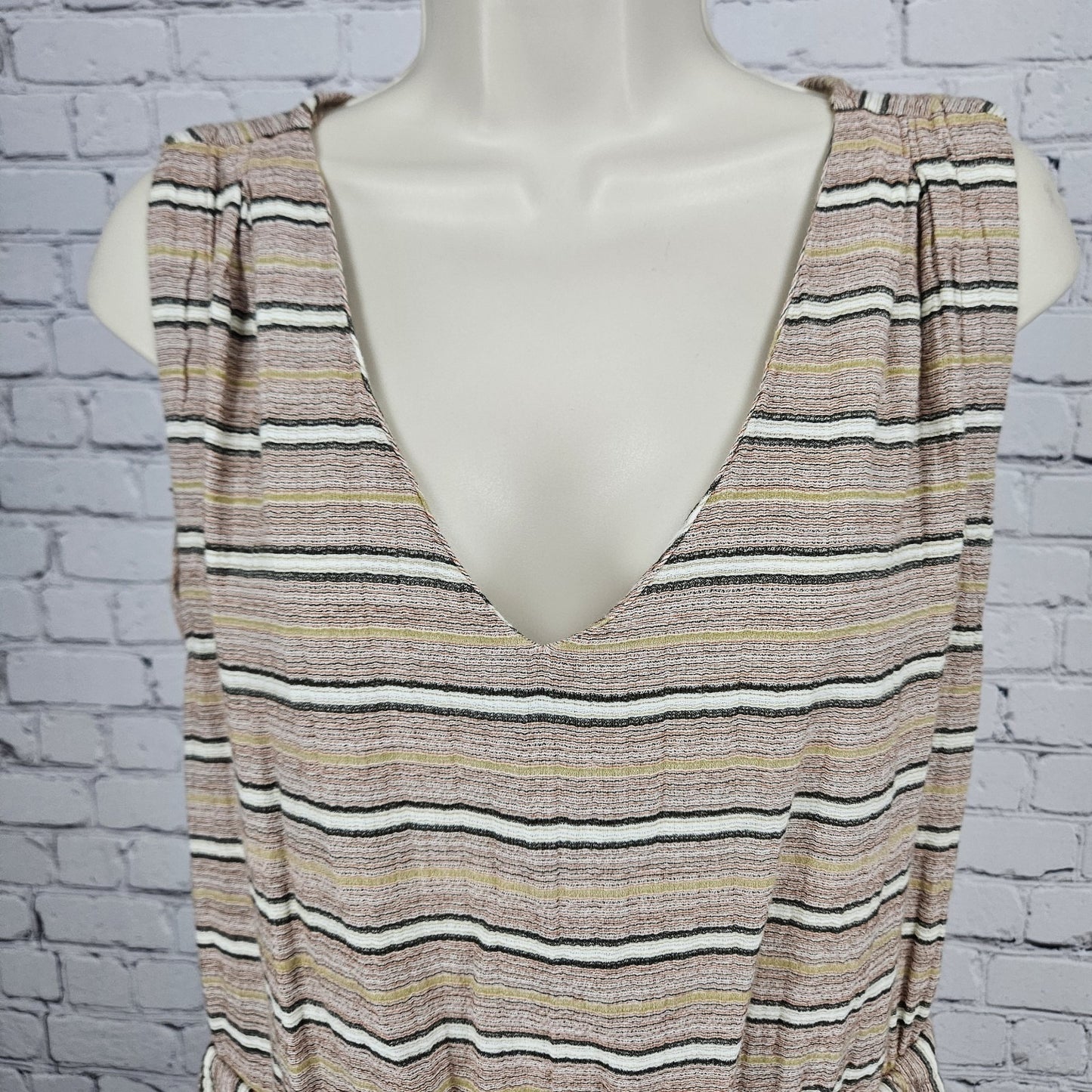 PrAna Multicolor Ecotropics Organic Cotton Striped Open Back Short Dress Small S