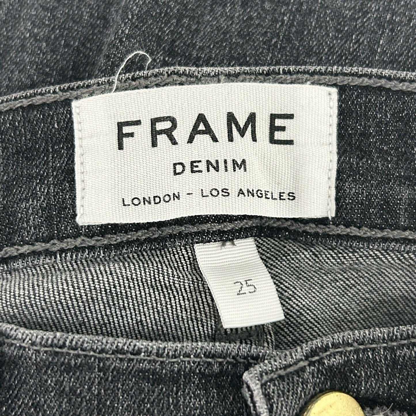 Frame Denim Le Skinny De Jeanne Dark Gray Cotton Blend Jean USA Size 25(25X27)