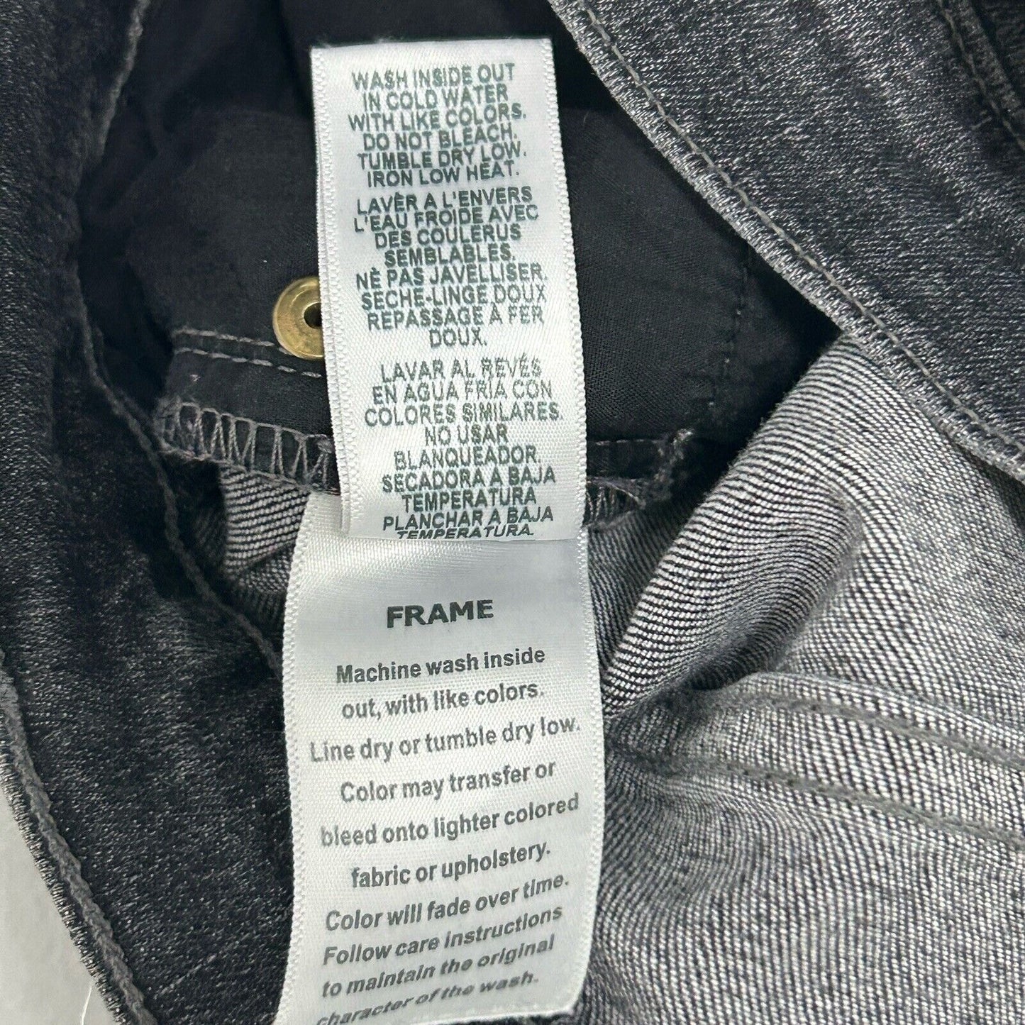 Frame Denim Le Skinny De Jeanne Dark Gray Cotton Blend Jean USA Size 25(25X27)