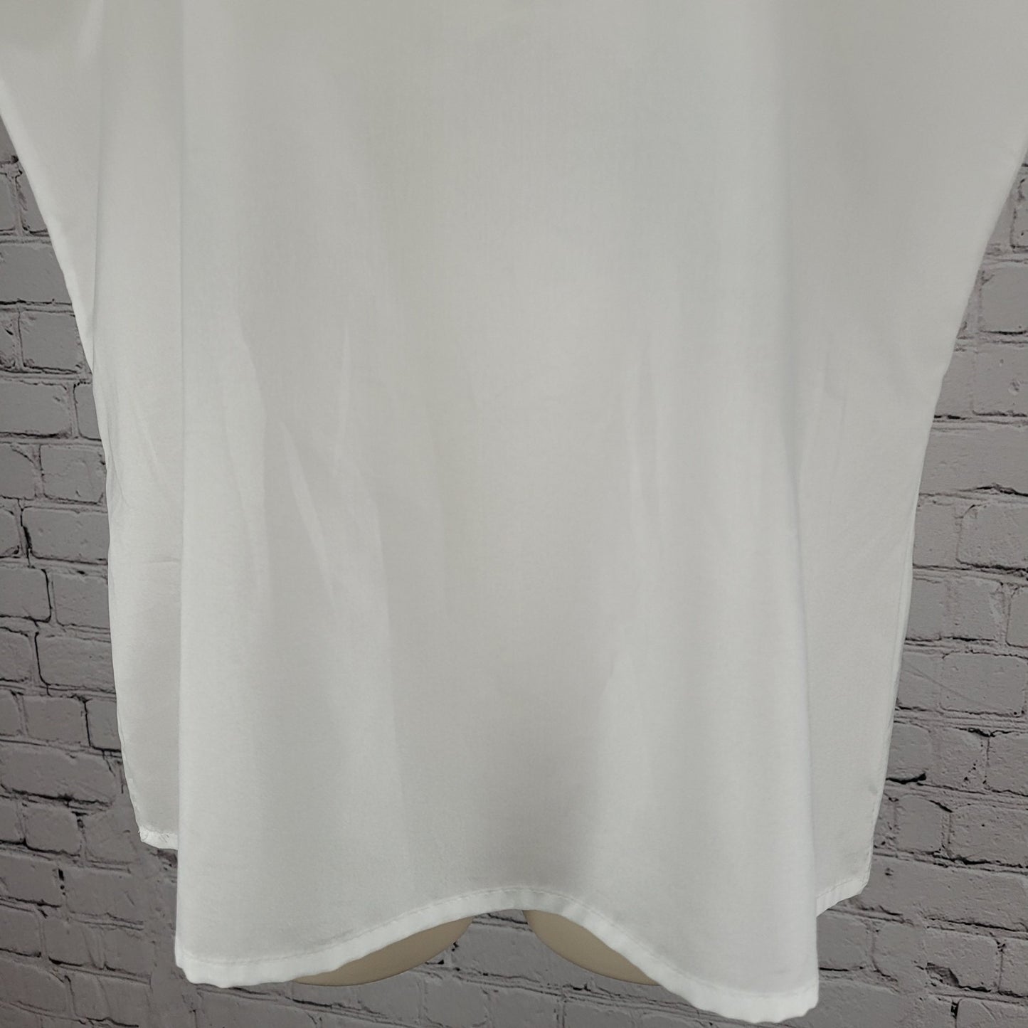VTG Lady Arrow White Sheer Lightweight Short Sleeve Top Blouse USA Made Size 12