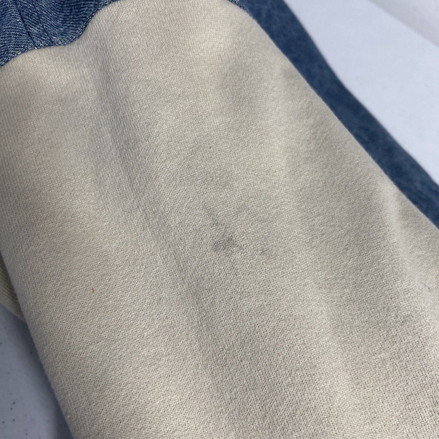 Fruit Of The Loom Super Cotton Light Wash Denim Varsity Jacket Alaska Eagle XL