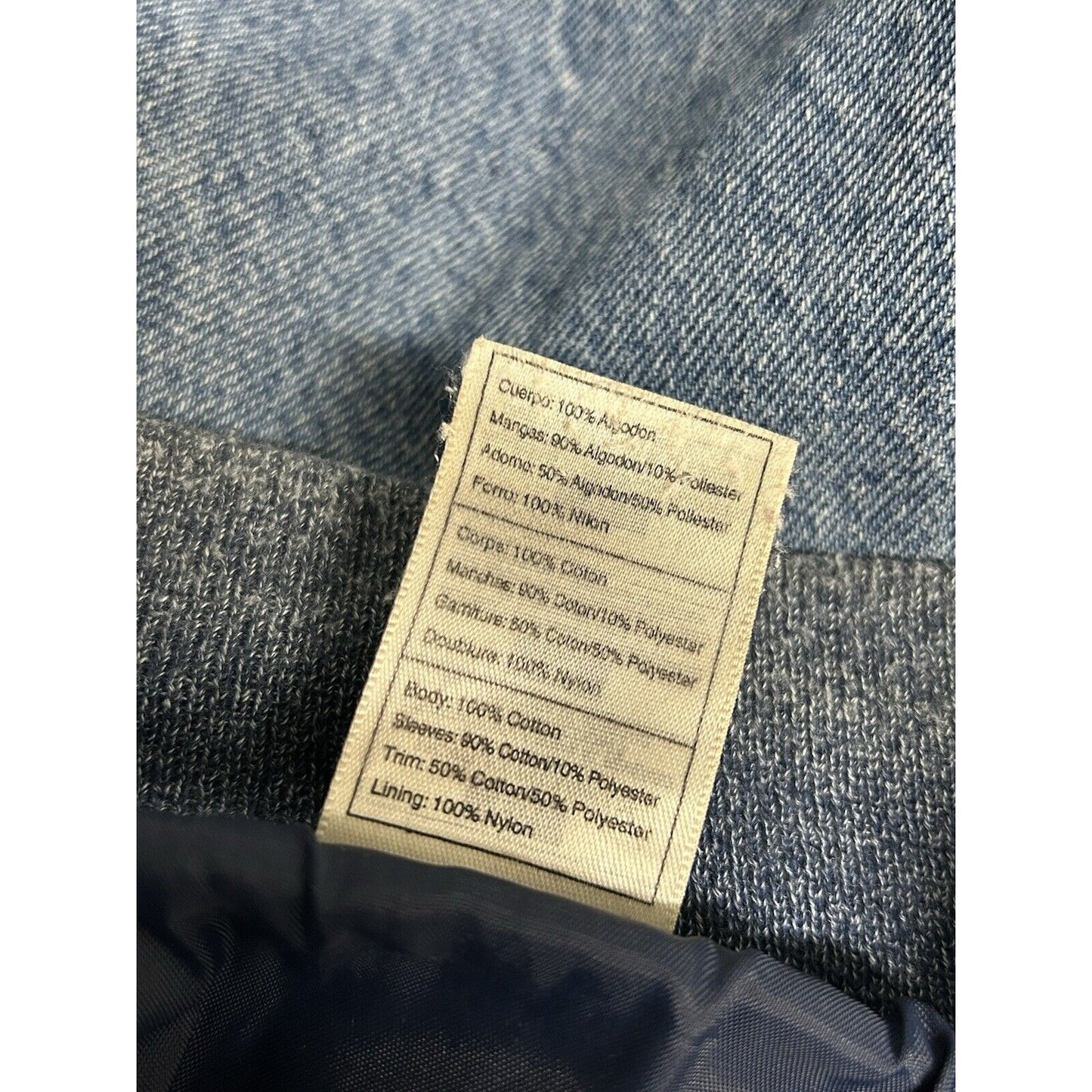 Fruit Of The Loom Super Cotton Light Wash Denim Varsity Jacket Alaska Eagle XL