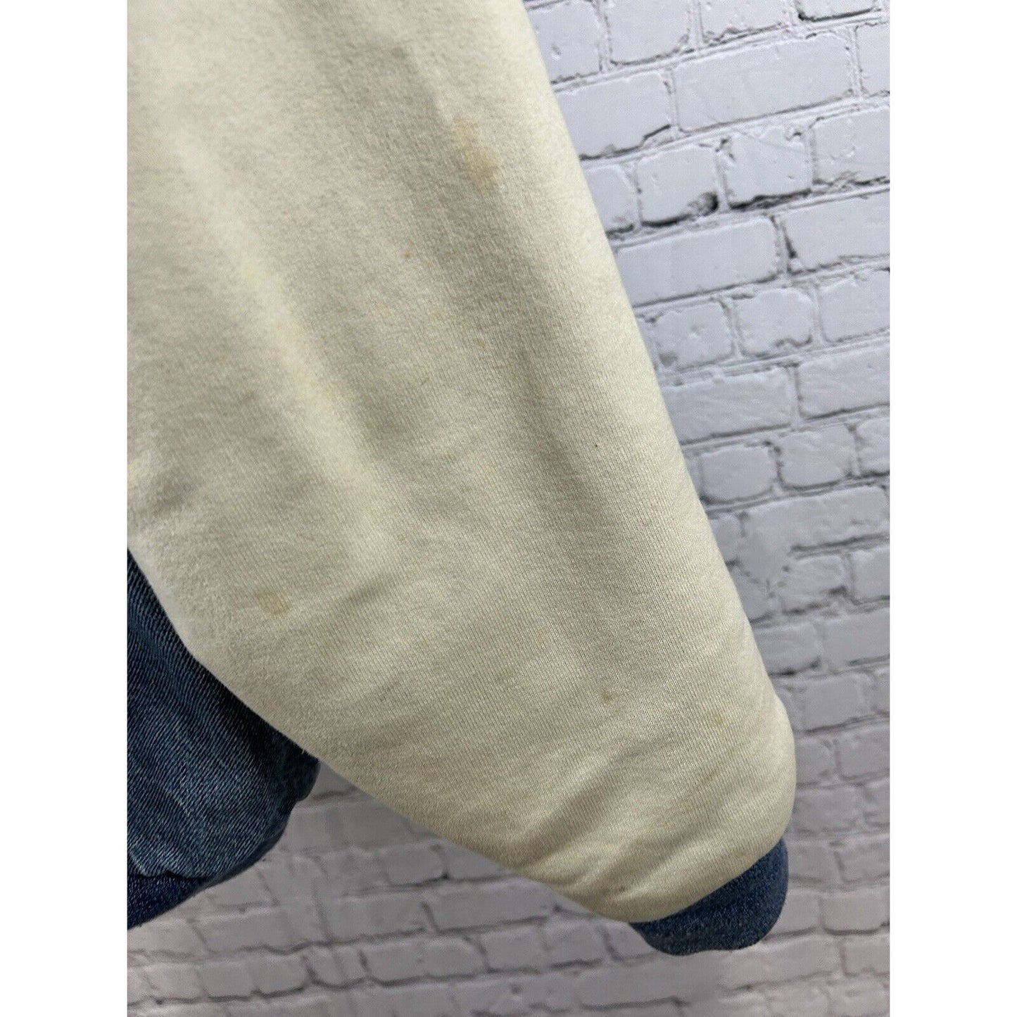 Fruit Of The Loom Super Cotton Light Wash Denim Varsity Jacket Alaska Eagle XL