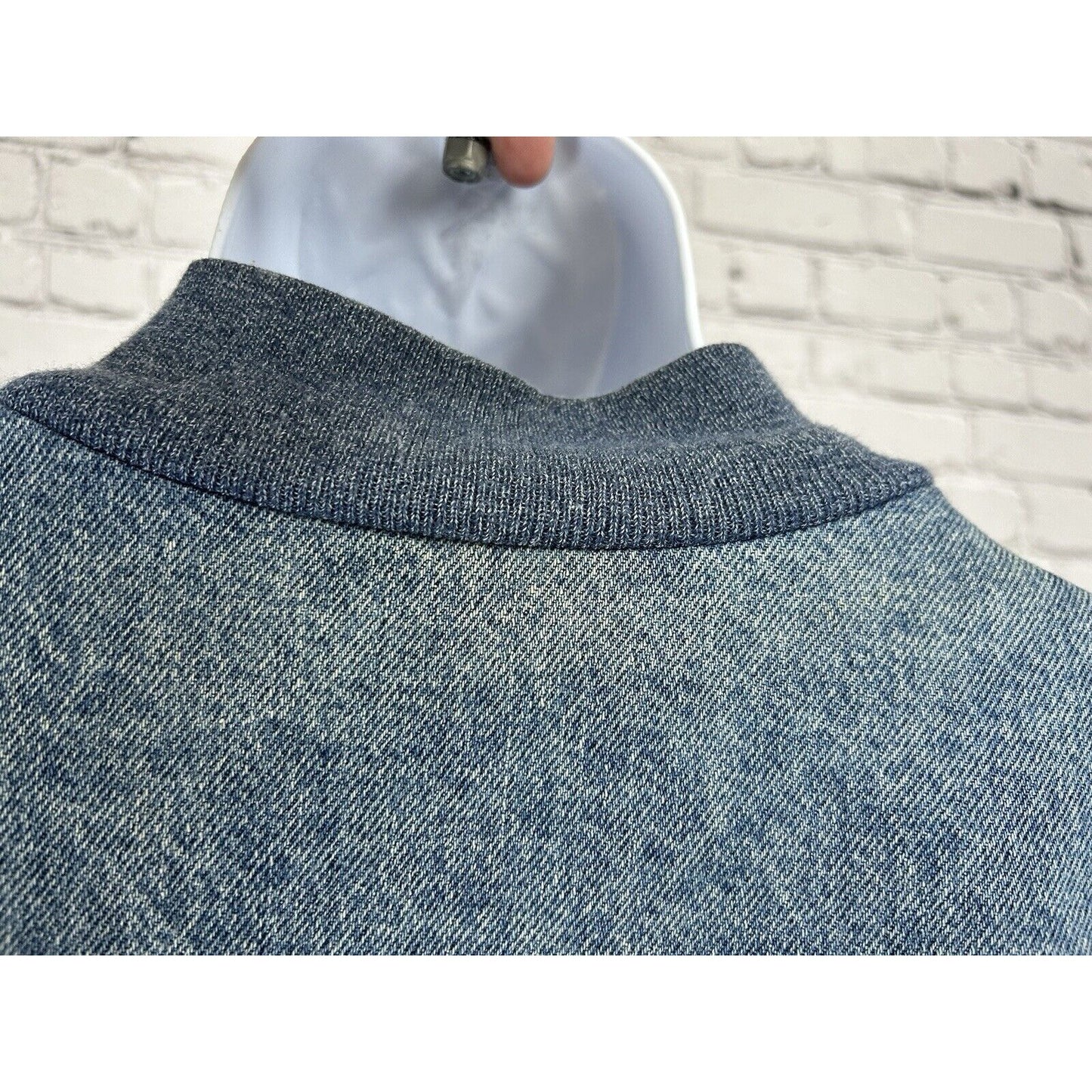 Fruit Of The Loom Super Cotton Light Wash Denim Varsity Jacket Alaska Eagle XL