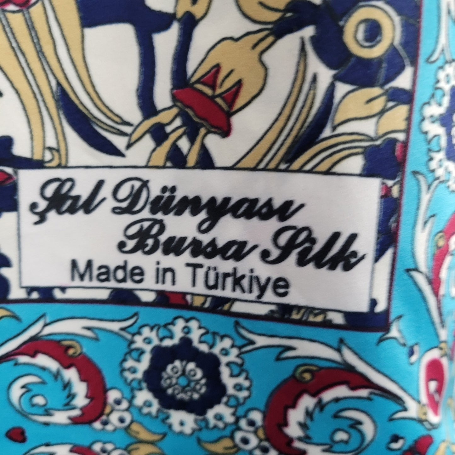 Sal Dunyasi Bursa Silk Multicolor Floral Rectangle Scarf 62x21"