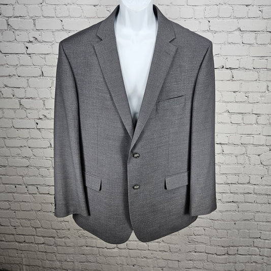 Pronto Uomo Grey Wool Blend 2 Button Double Vented Notch Blazer Sport Coat 48L