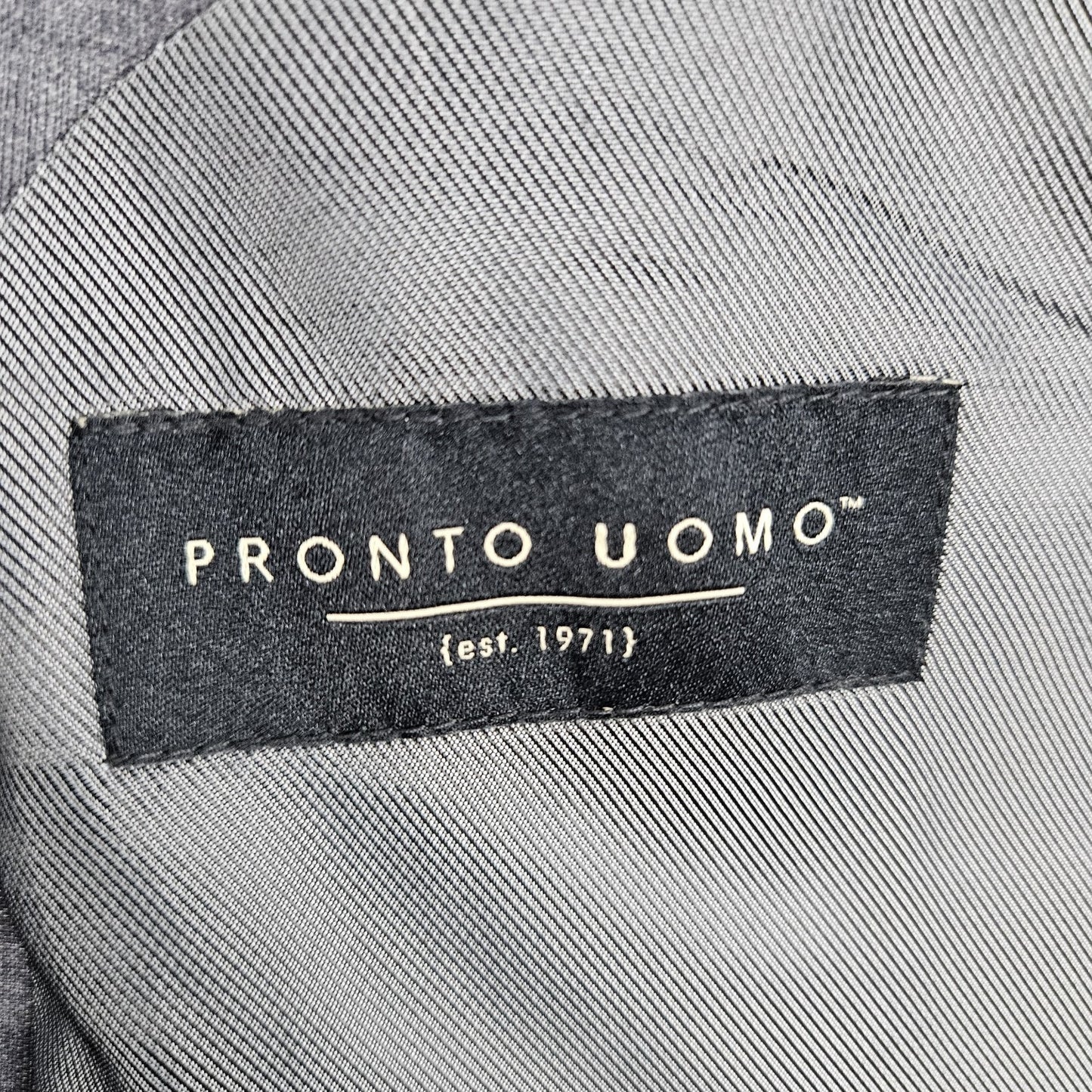 Pronto Uomo Grey Wool Blend 2 Button Double Vented Notch Blazer Sport Coat 48L