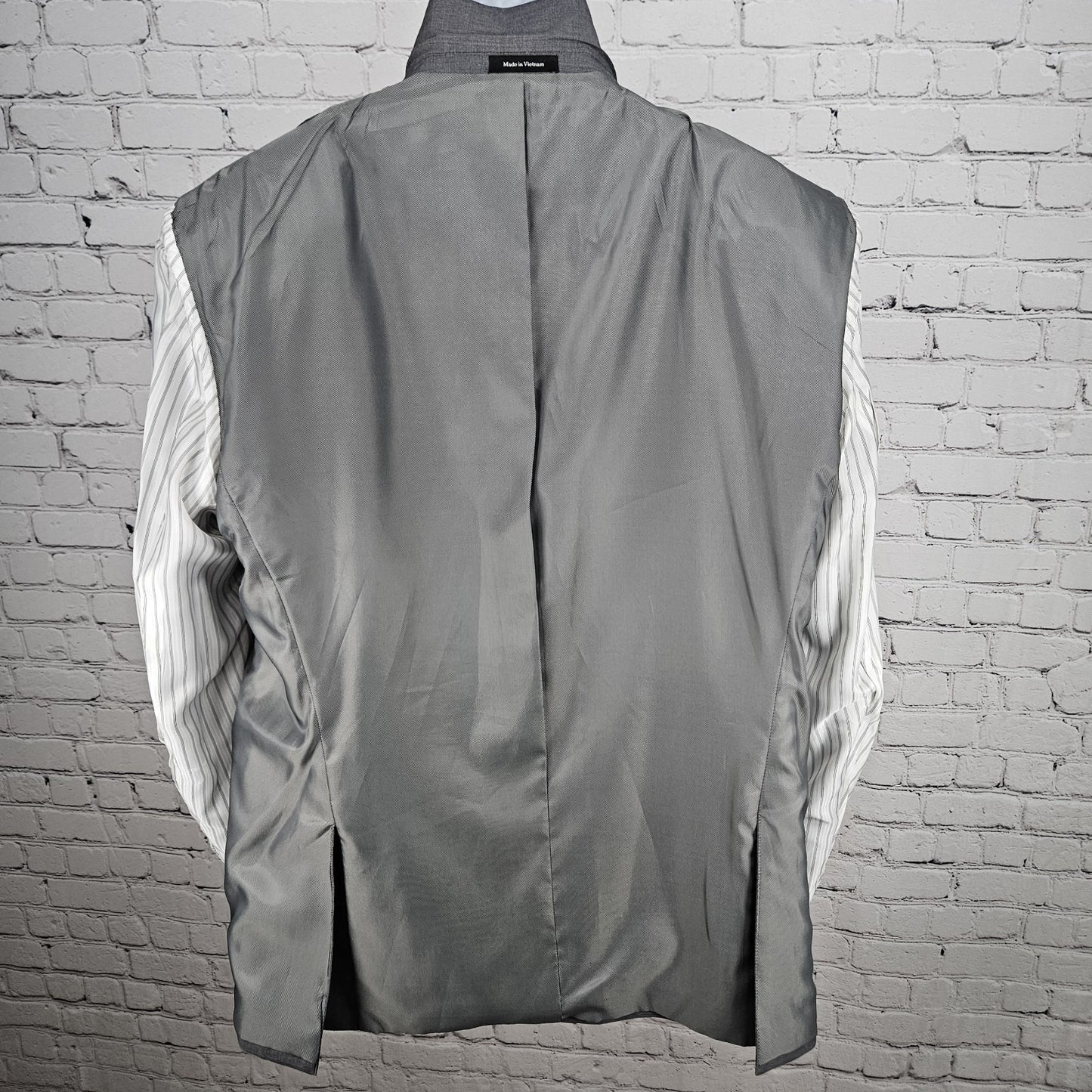 Pronto Uomo Grey Wool Blend 2 Button Double Vented Notch Blazer Sport Coat 48L