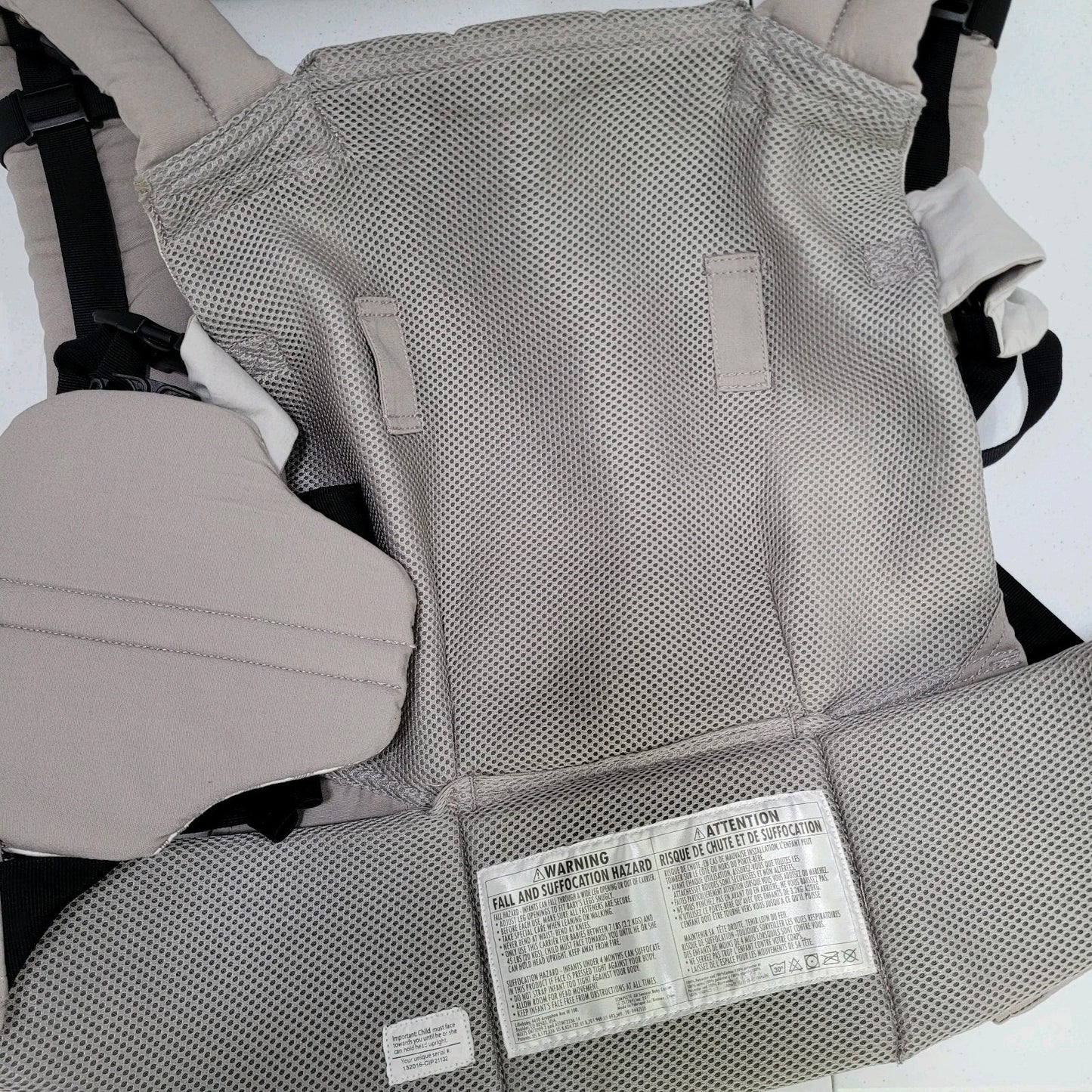 Lille Baby Grey Complete All Seasons Infant Carrier Lumbar Support Zip Storage