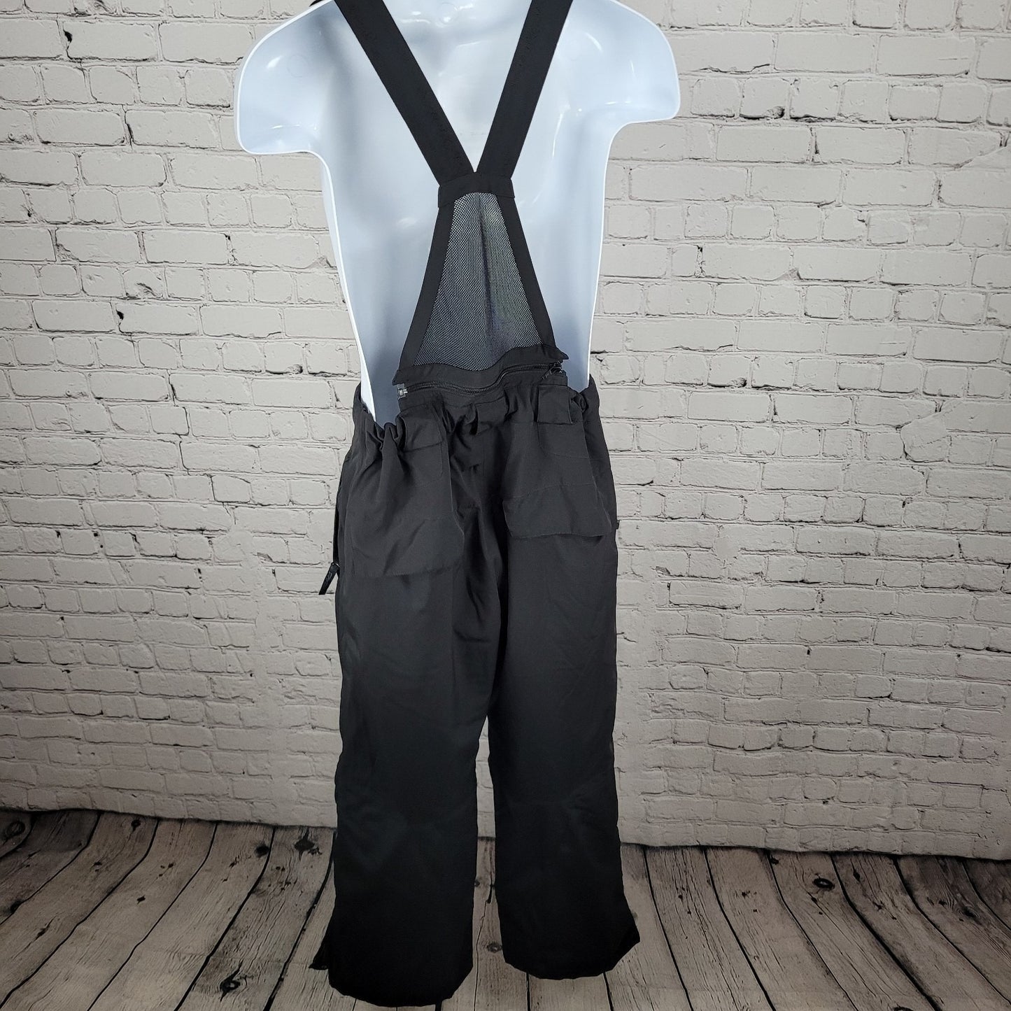 Spyder Black Insulated Adjustable Waist Zip Pockets Snow Pants Bibs Kids Size 16