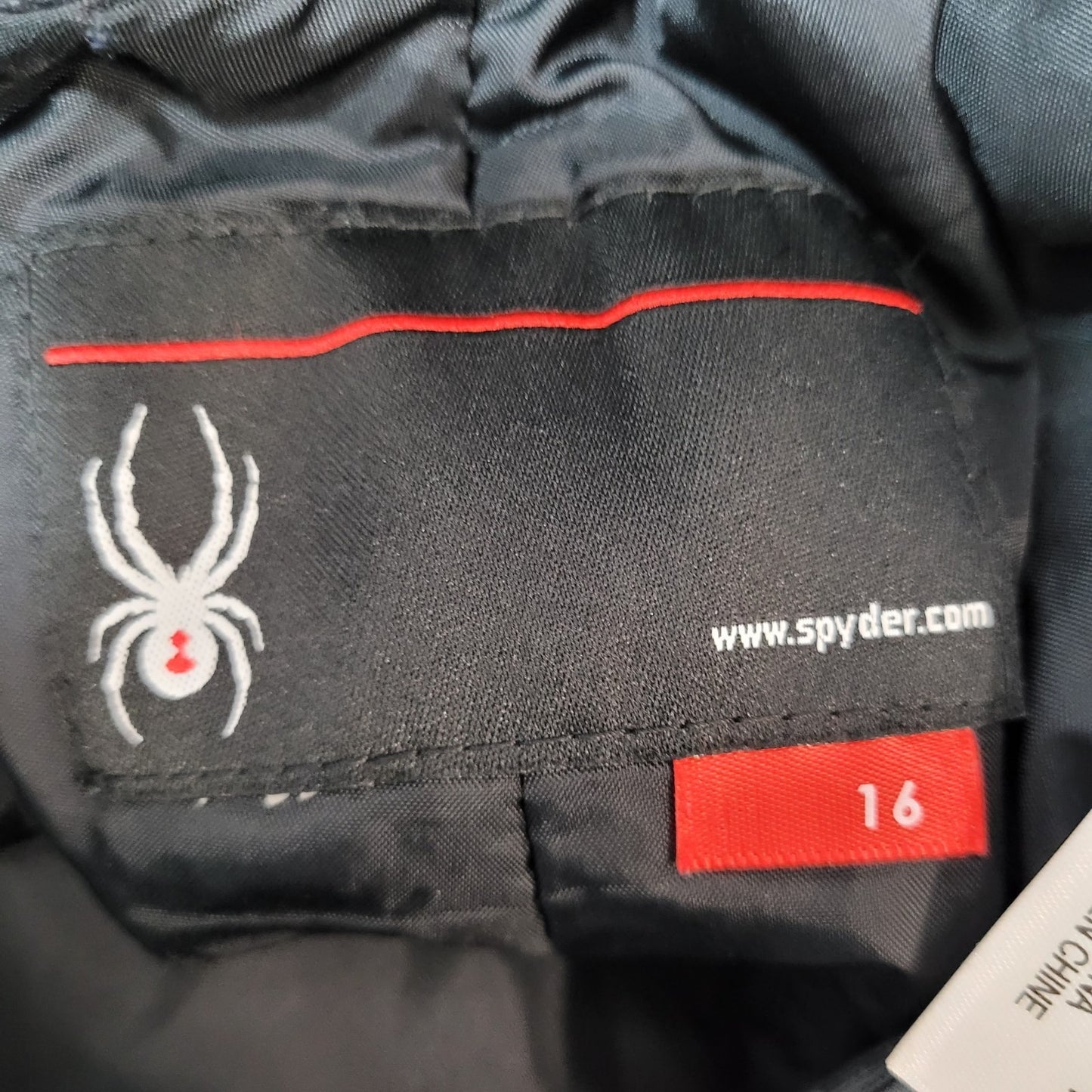 Spyder Black Insulated Adjustable Waist Zip Pockets Snow Pants Bibs Kids Size 16