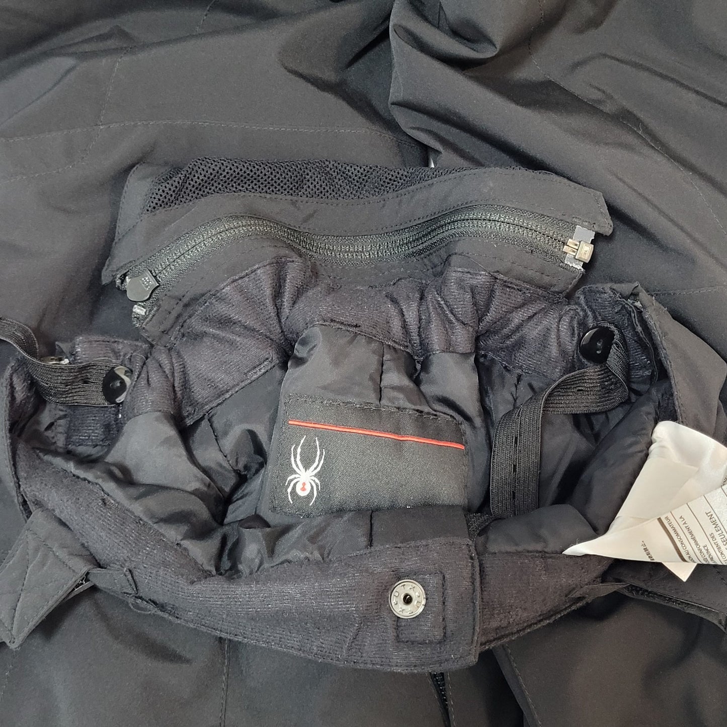 Spyder Black Insulated Adjustable Waist Zip Pockets Snow Pants Bibs Kids Size 16