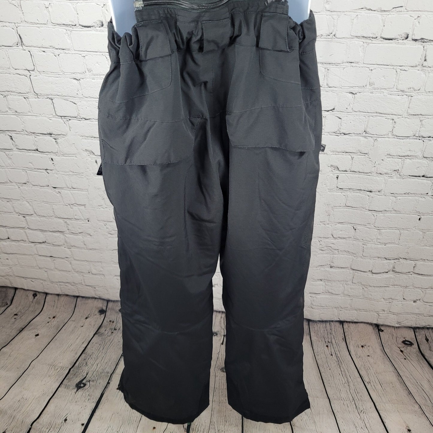 Spyder Black Insulated Adjustable Waist Zip Pockets Snow Pants Bibs Kids Size 16