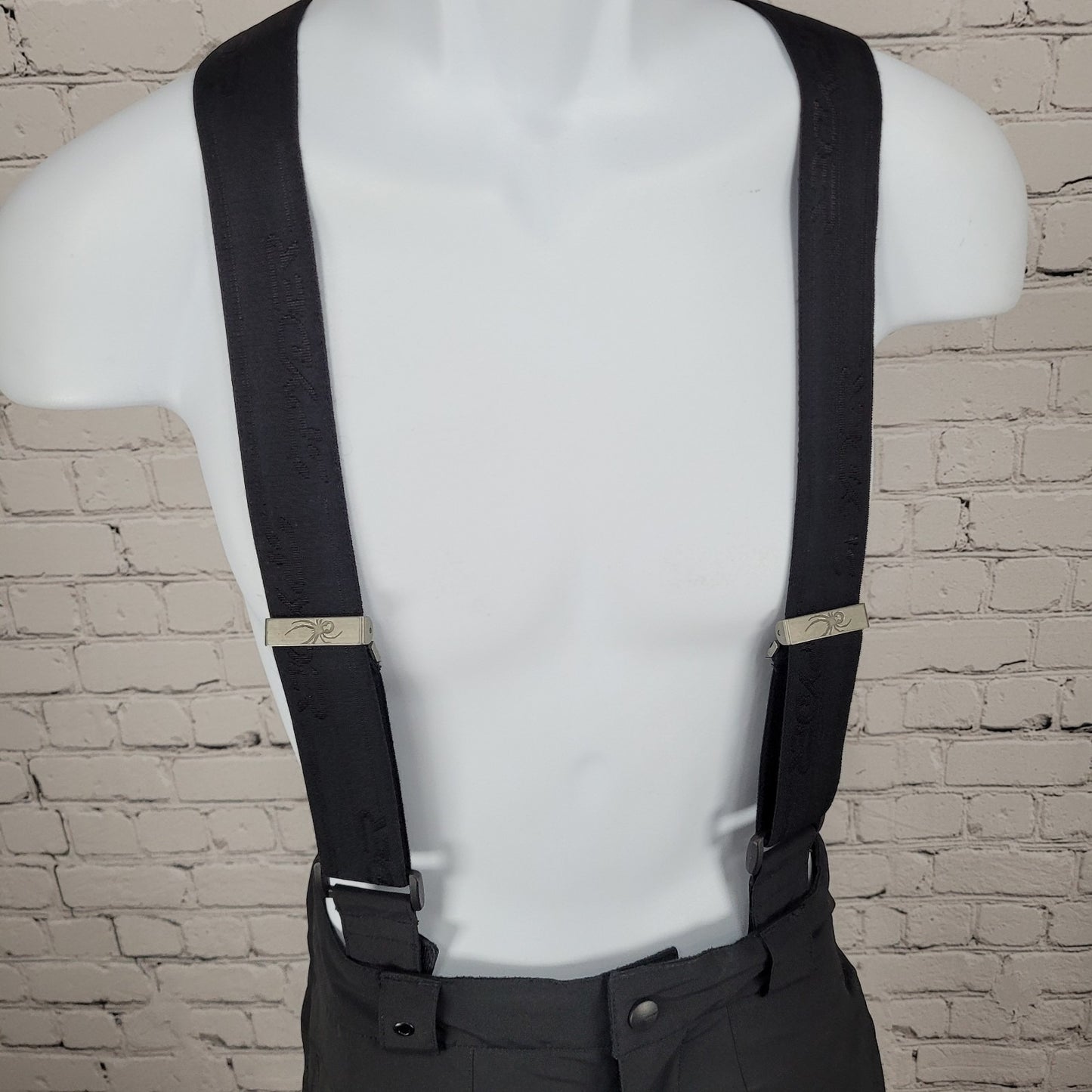 Spyder Black Insulated Adjustable Waist Zip Pockets Snow Pants Bibs Kids Size 16