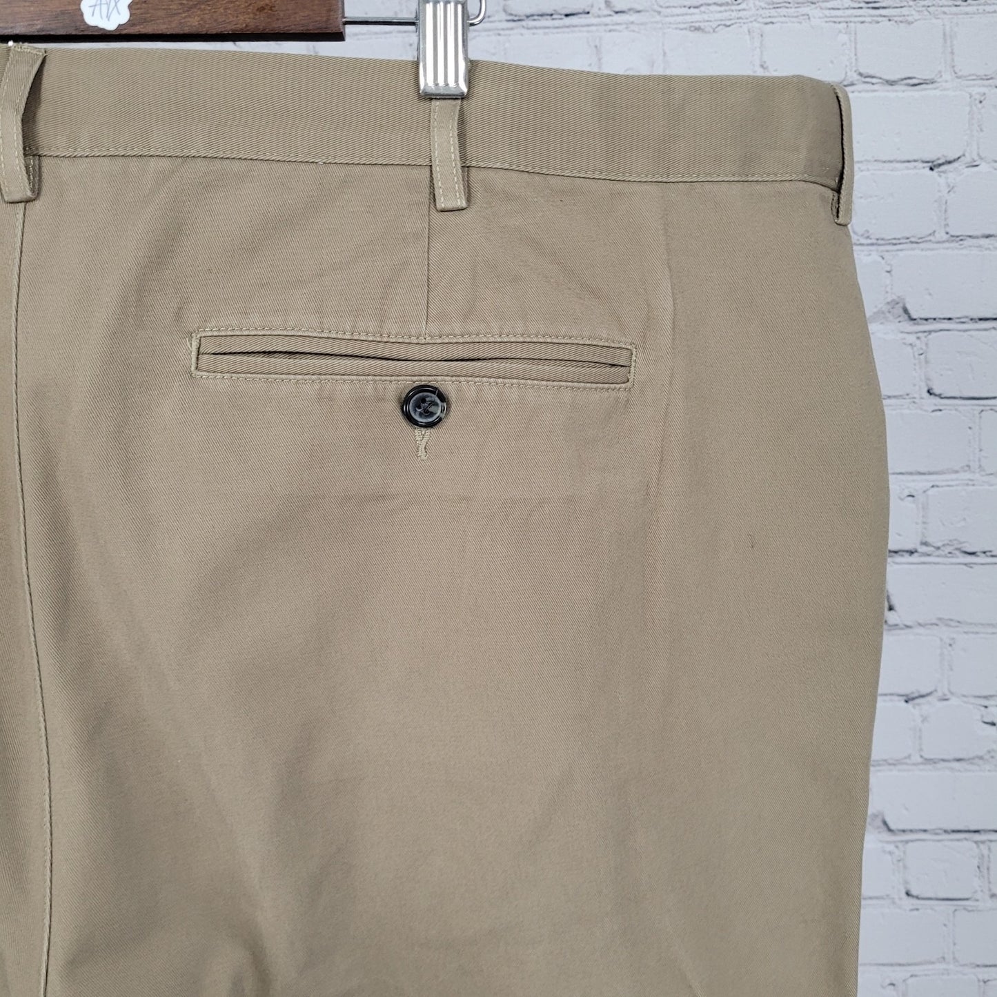 Lands' End Tan 100% Cotton Traditional Fit Straight Leg Chino Pants 48/T (48x31)