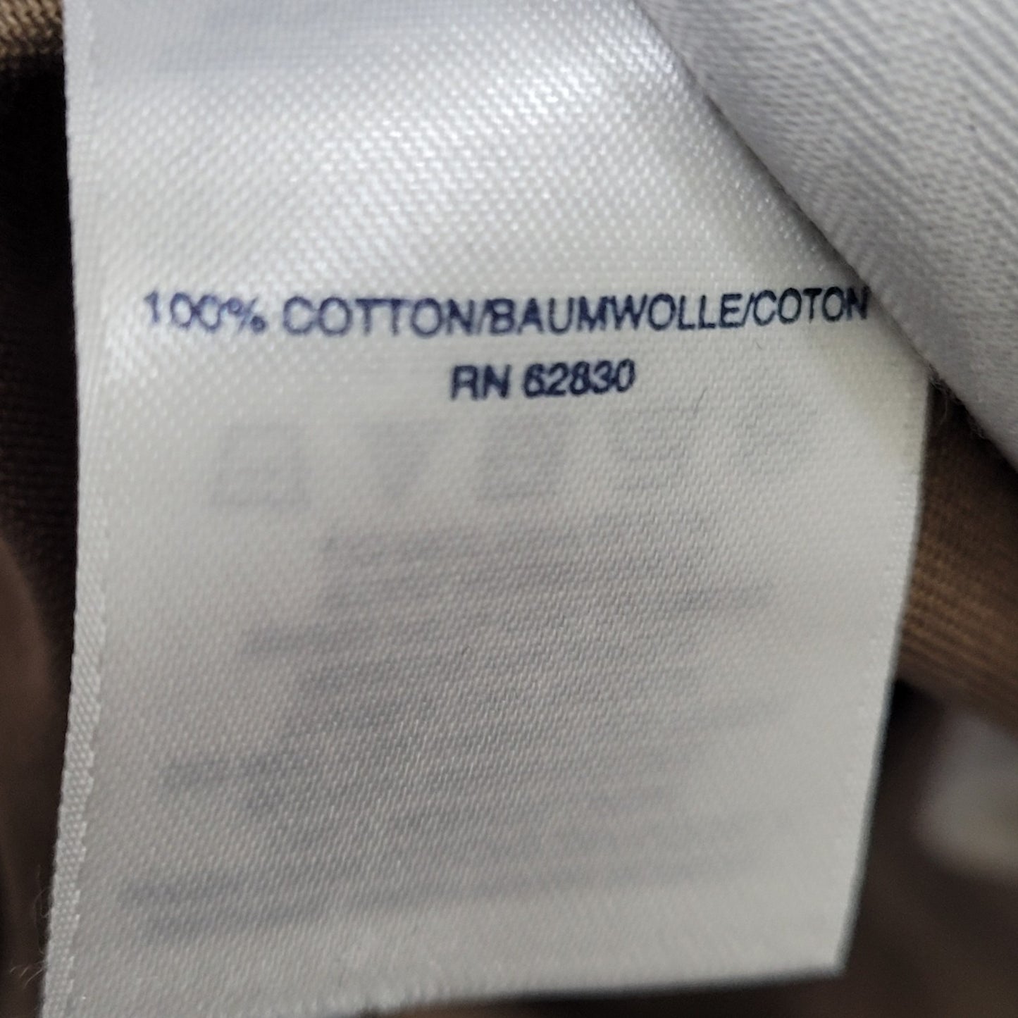 Lands' End Tan 100% Cotton Traditional Fit Straight Leg Chino Pants 48/T (48x31)