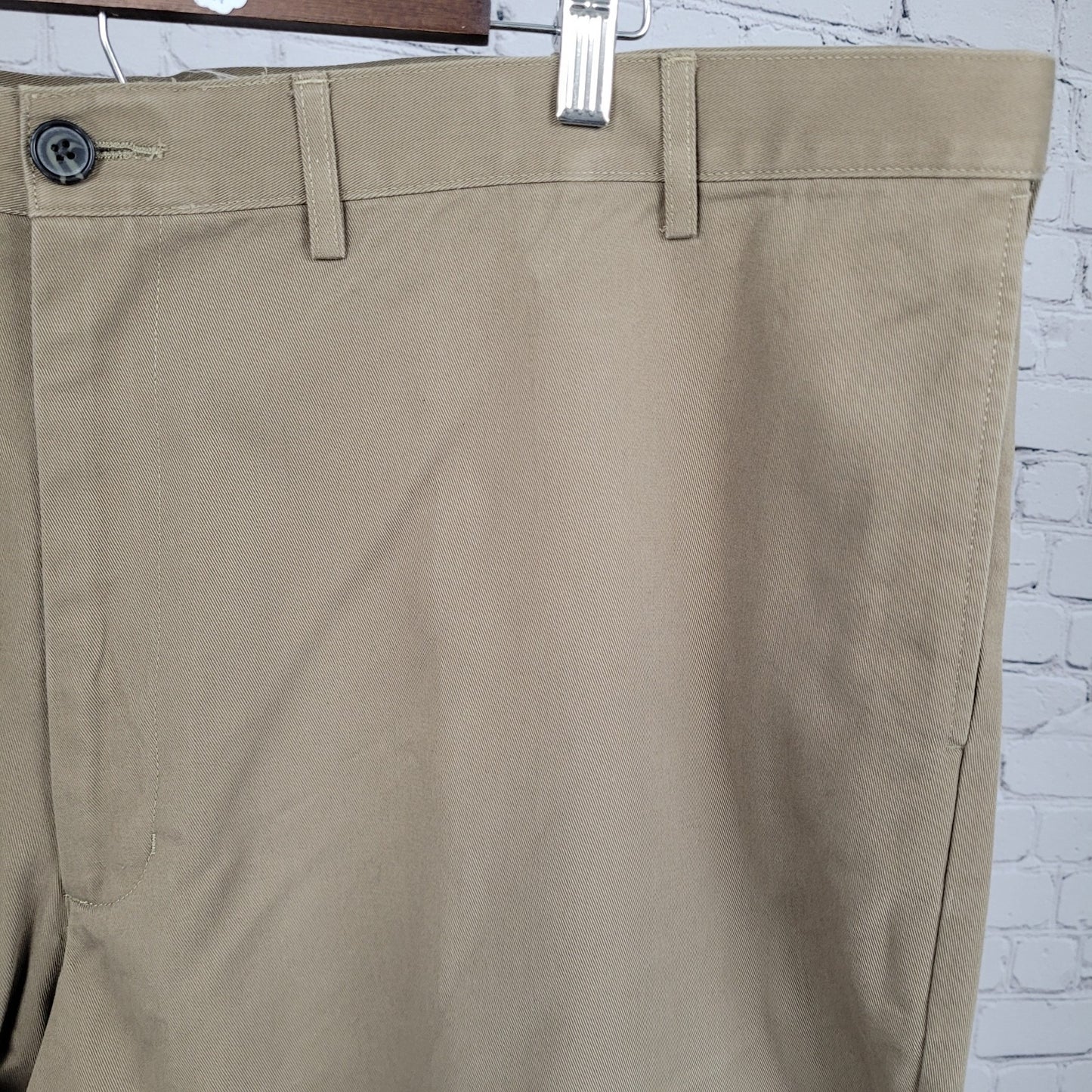 Lands' End Tan 100% Cotton Traditional Fit Straight Leg Chino Pants 48/T (48x31)