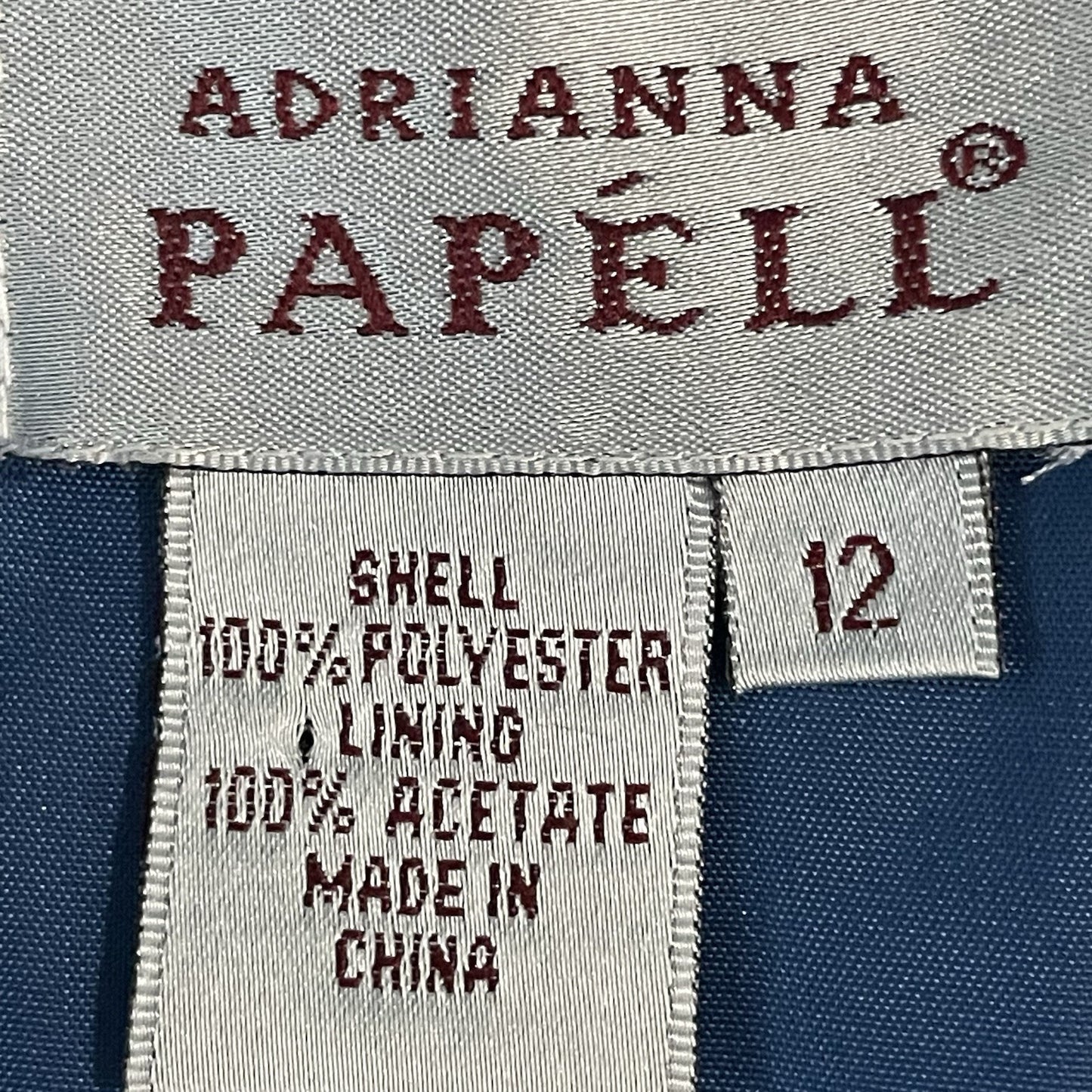 NWT Adrianna Papell Blue Floral Buttoned Collared Lightweight Jacket Size 12