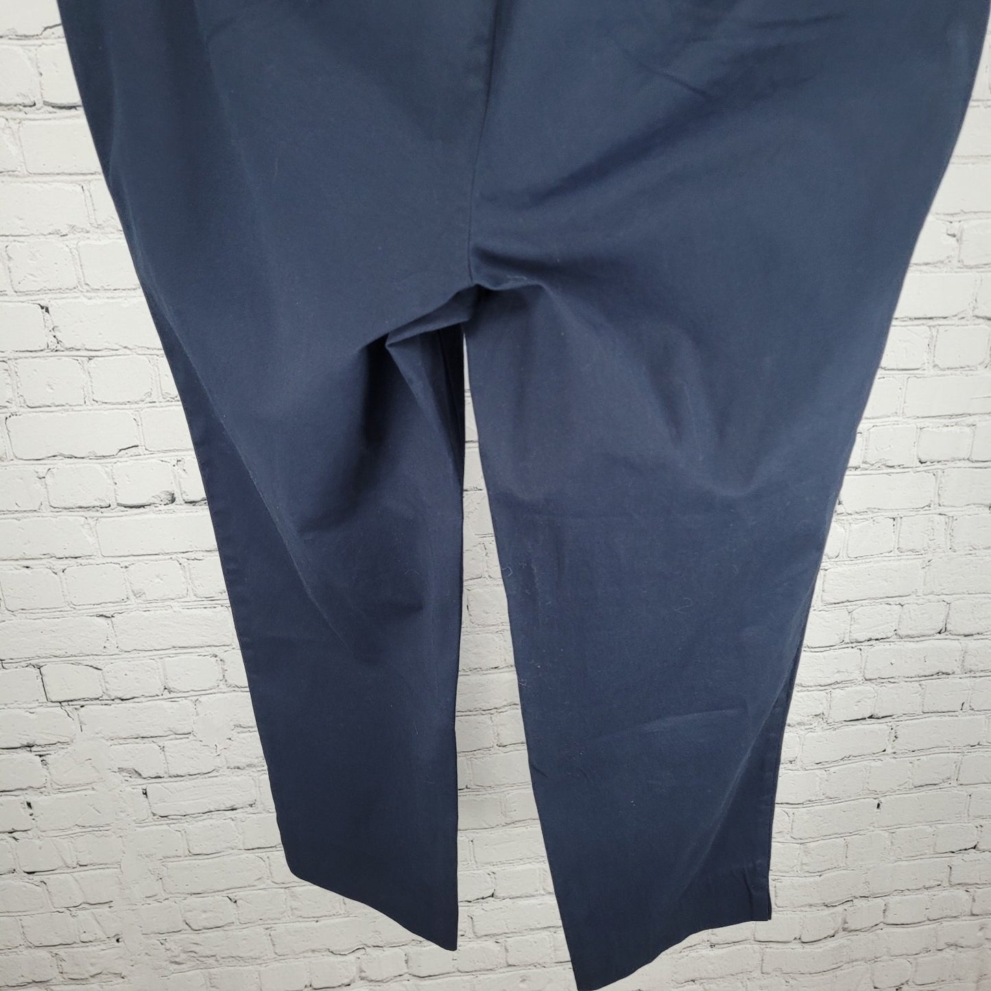 NWT Talbots Navy Perfect Crop Pant Slim Leg High Rise Size 16W (37x26.5)