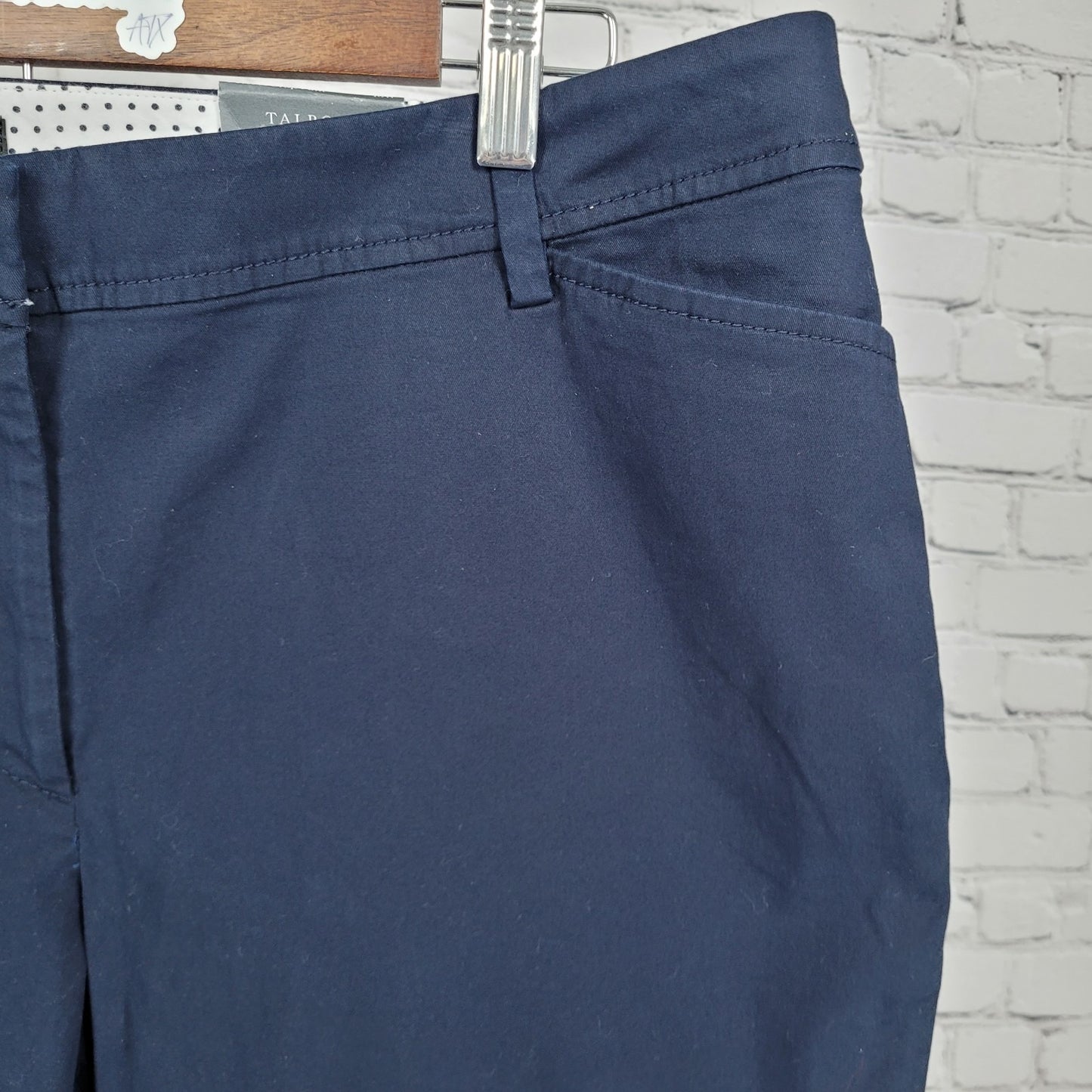 NWT Talbots Navy Perfect Crop Pant Slim Leg High Rise Size 16W (37x26.5)