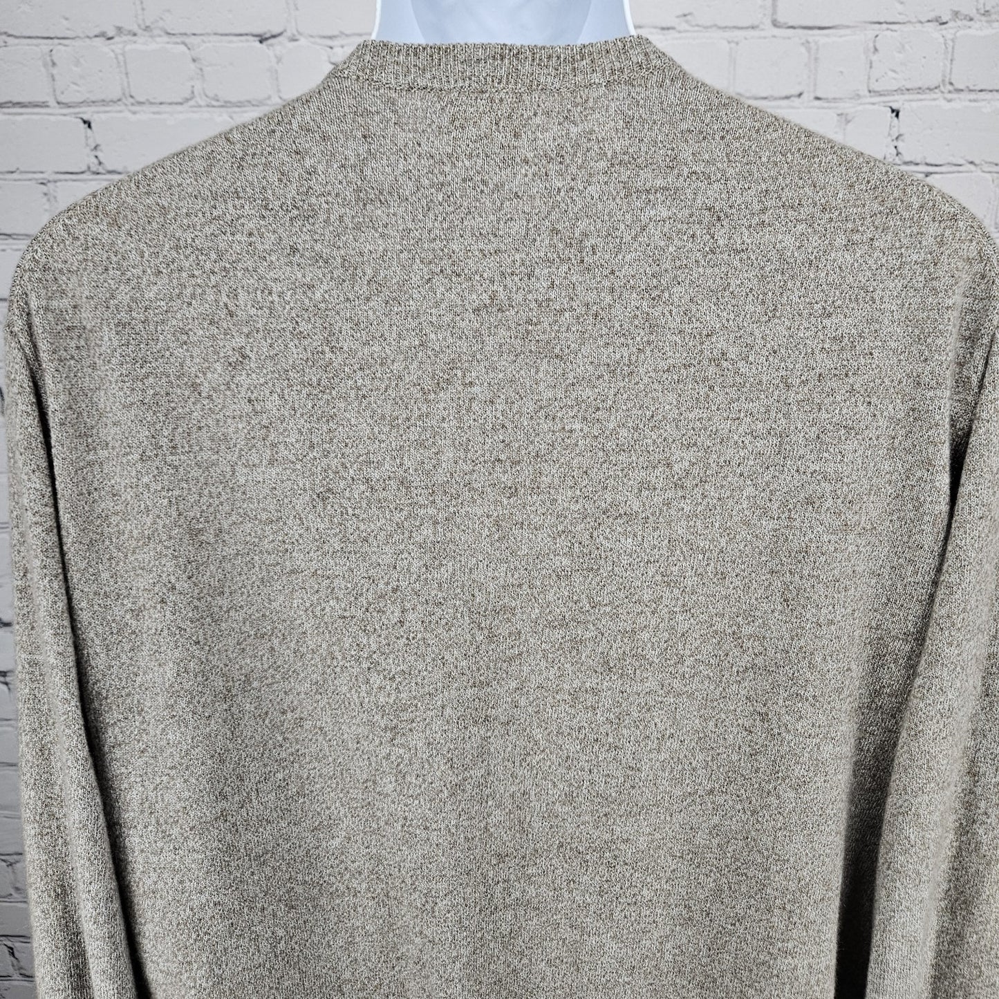 NKO Cashmere Stores Brown 100% Cashmere Knit V Neck Pullover Sweater Large XL