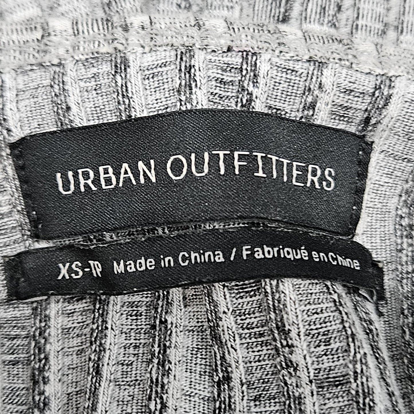Urban Outfitters Grey Ribbed Halter Tie Stretch Cropped Wide Leg Jumper XS