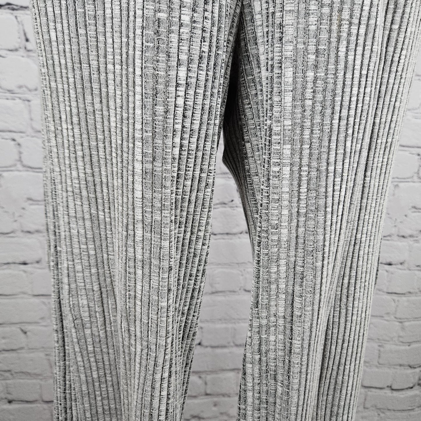 Urban Outfitters Grey Ribbed Halter Tie Stretch Cropped Wide Leg Jumper XS