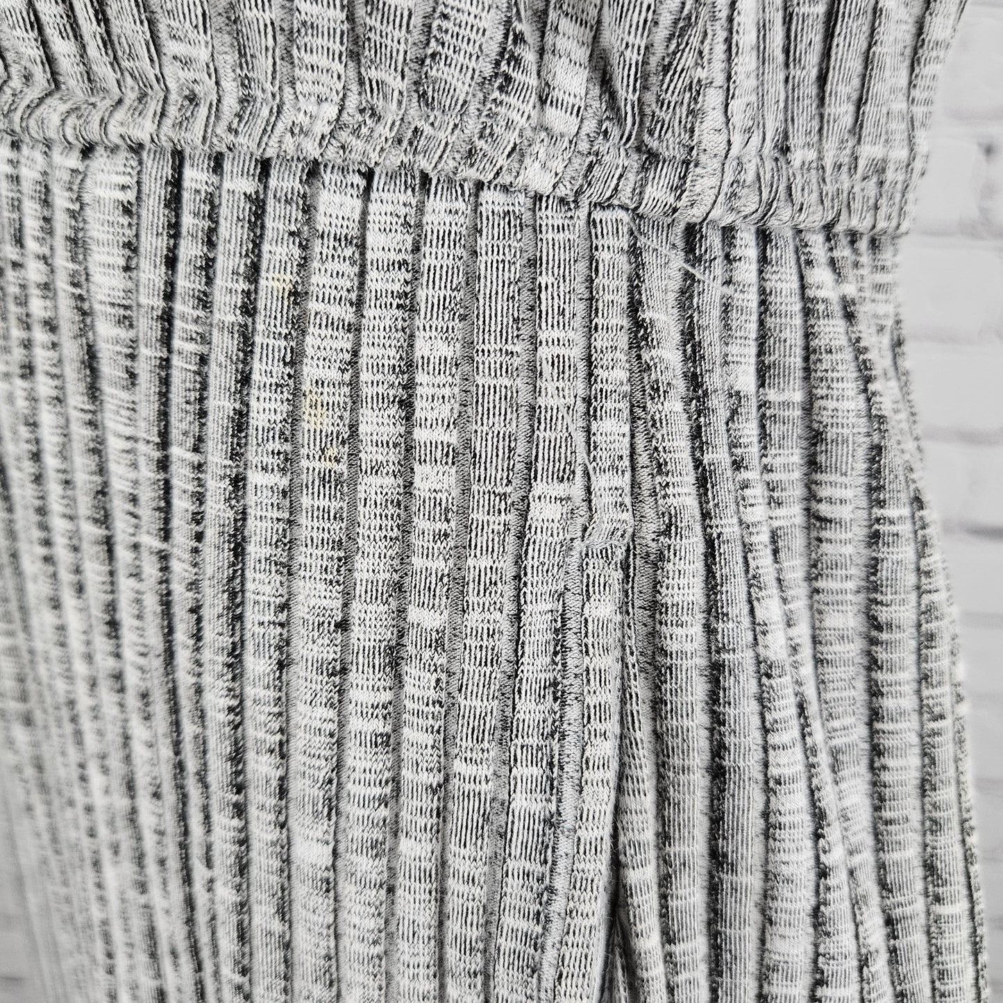 Urban Outfitters Grey Ribbed Halter Tie Stretch Cropped Wide Leg Jumper XS