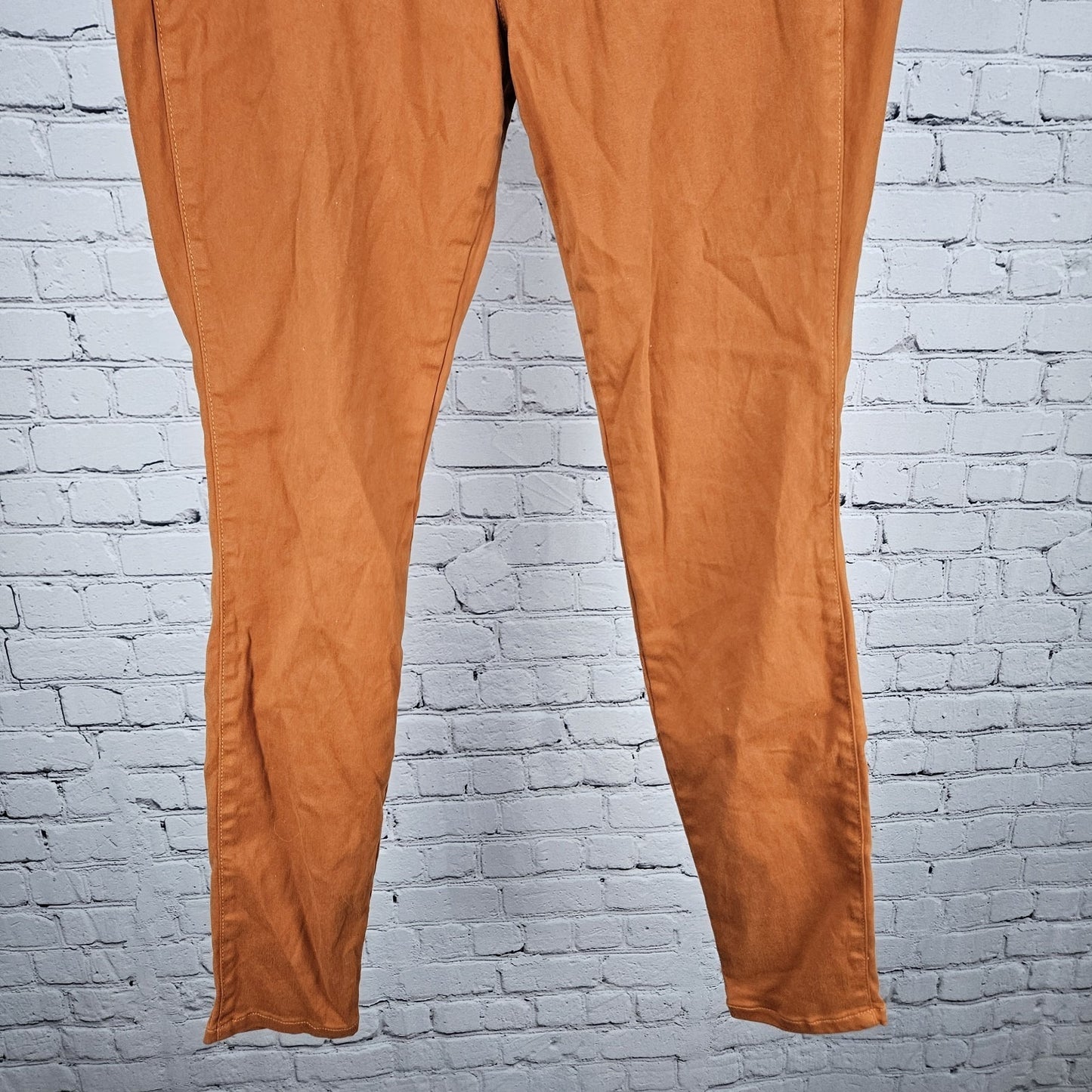 Meesh & Mia Orange Longhorn UT Rhinestone Low Rise Skinny Pants USA 8 (31x29)