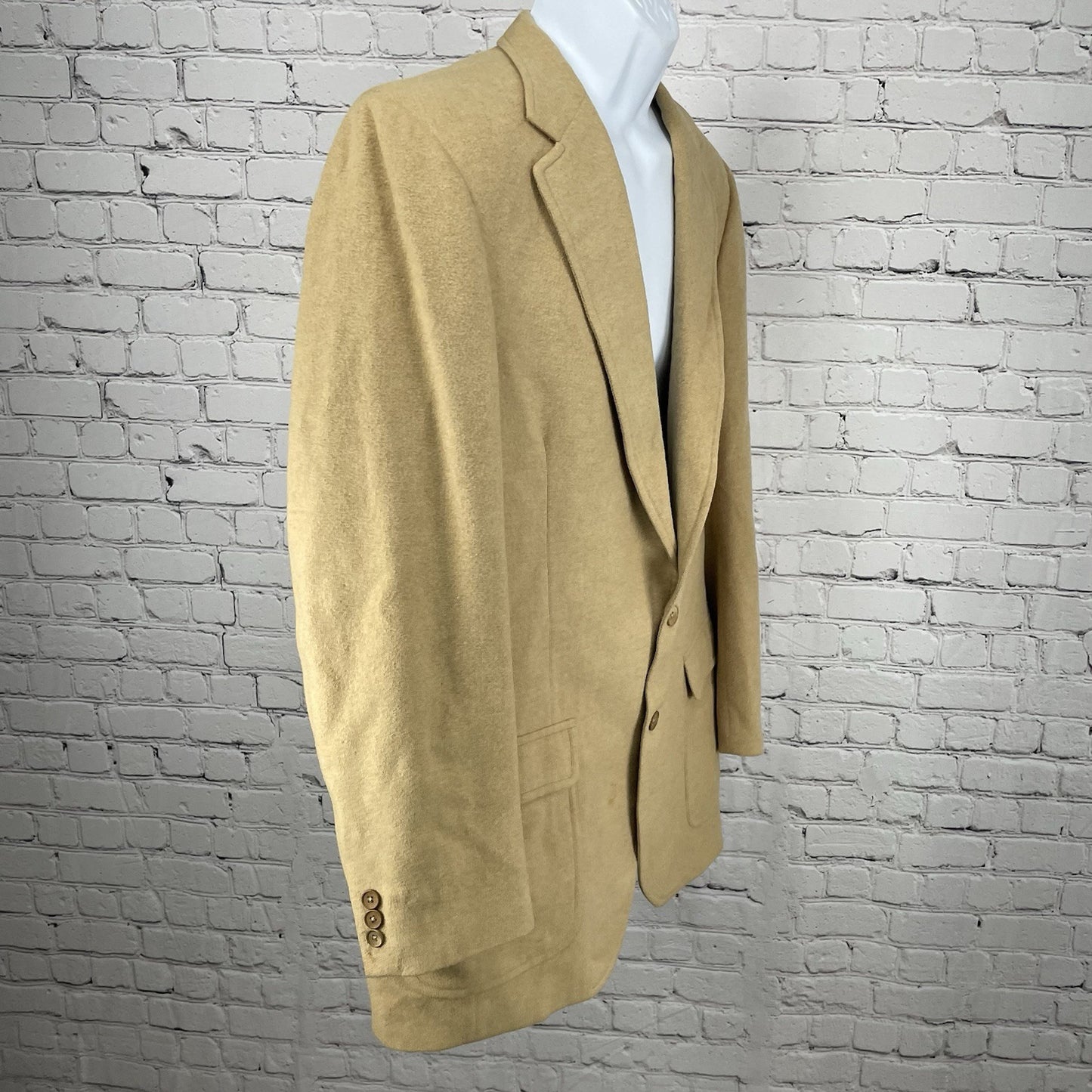 Sakowitz Christopher Carlton Tan 100% Camelhair 2 Button Blazer Sport Coat 43L
