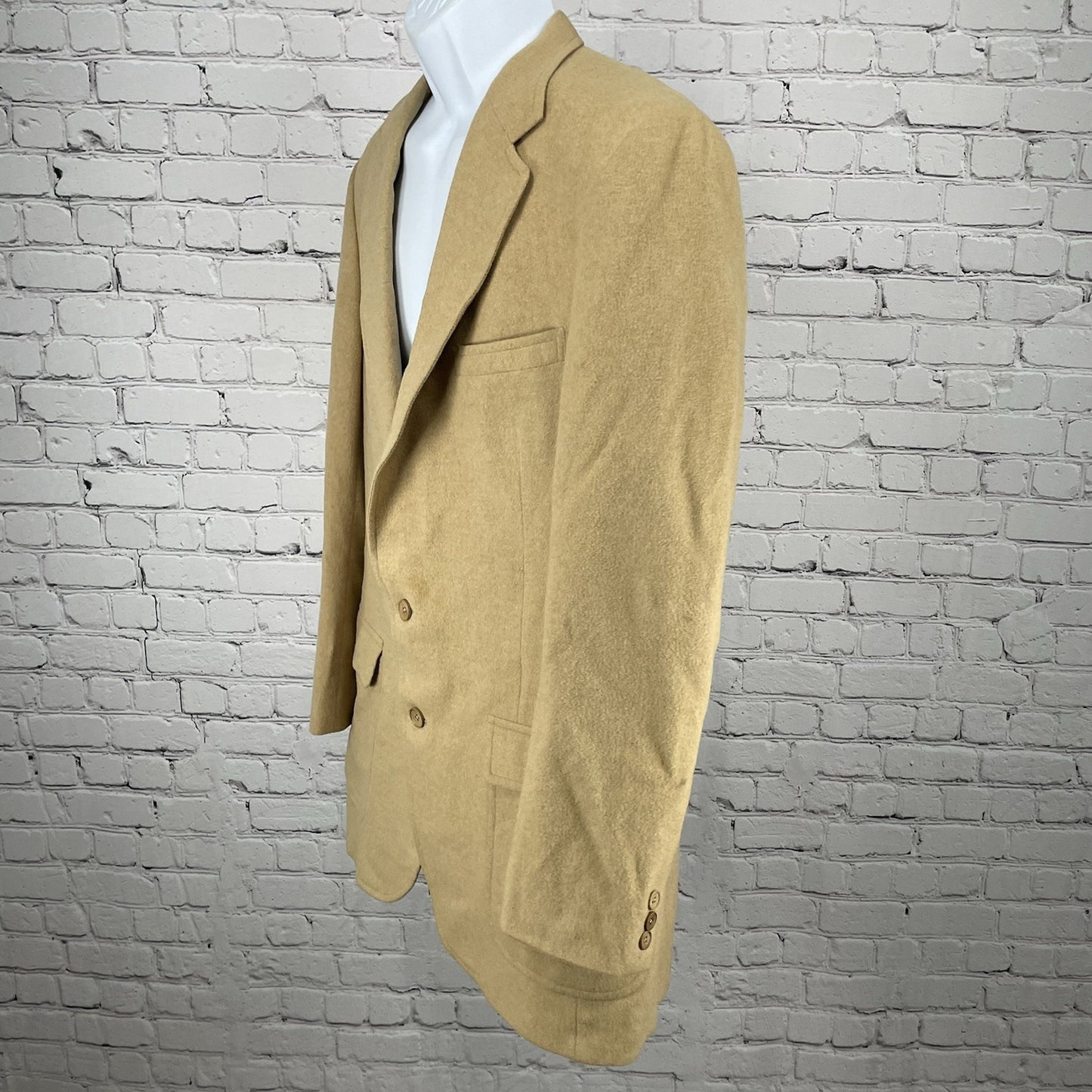 Sakowitz Christopher Carlton Tan 100% Camelhair 2 Button Blazer Sport Coat 43L