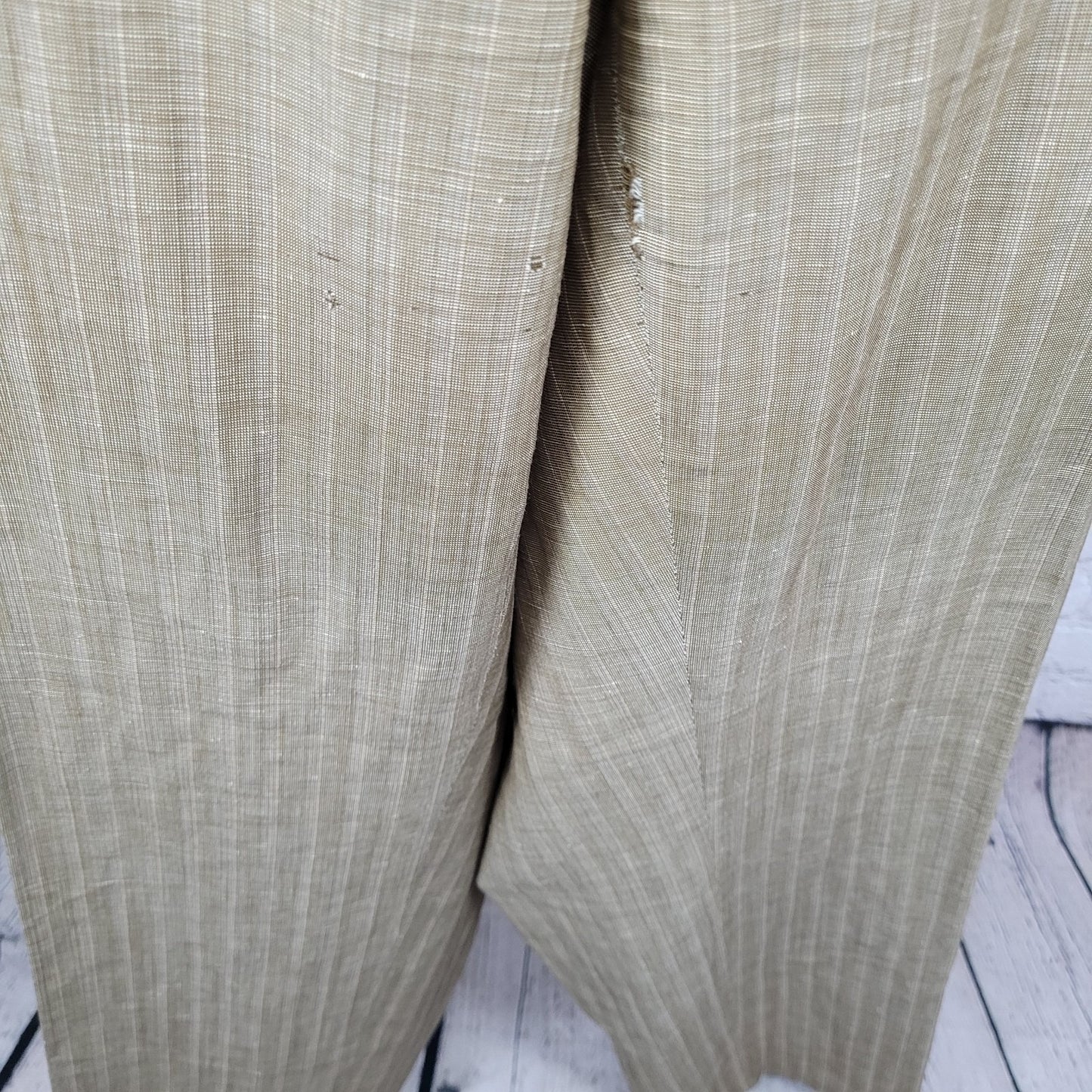 Lafayette 148 Tan Wool Linen Blend Suit Outfit Set Jacket Size 18 Pants 22 40x33