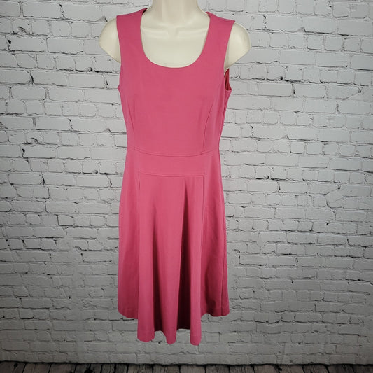 Brooks Brothers Pink Sleeveless Stretch Lined Knee Length A Line Dress Size 4