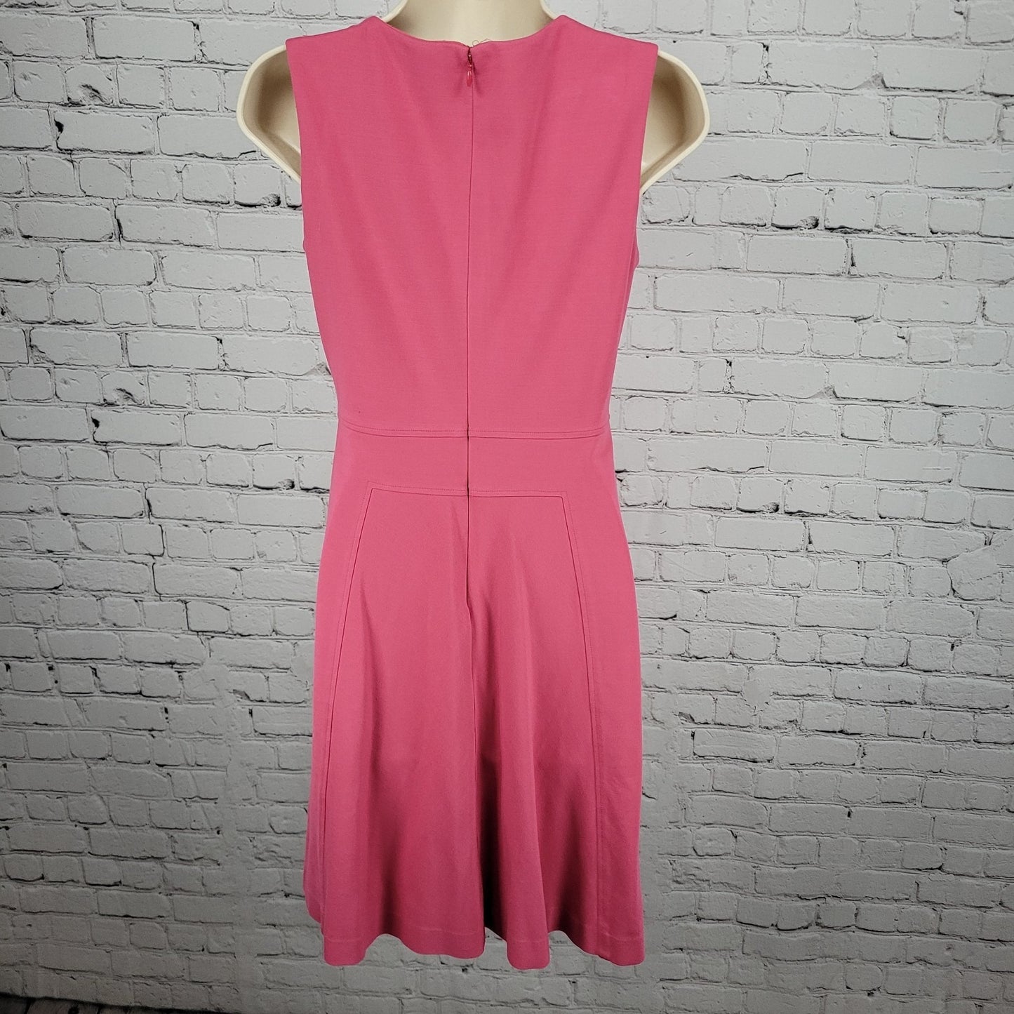 Brooks Brothers Pink Sleeveless Stretch Lined Knee Length A Line Dress Size 4