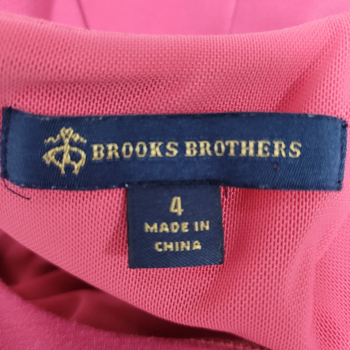 Brooks Brothers Pink Sleeveless Stretch Lined Knee Length A Line Dress Size 4