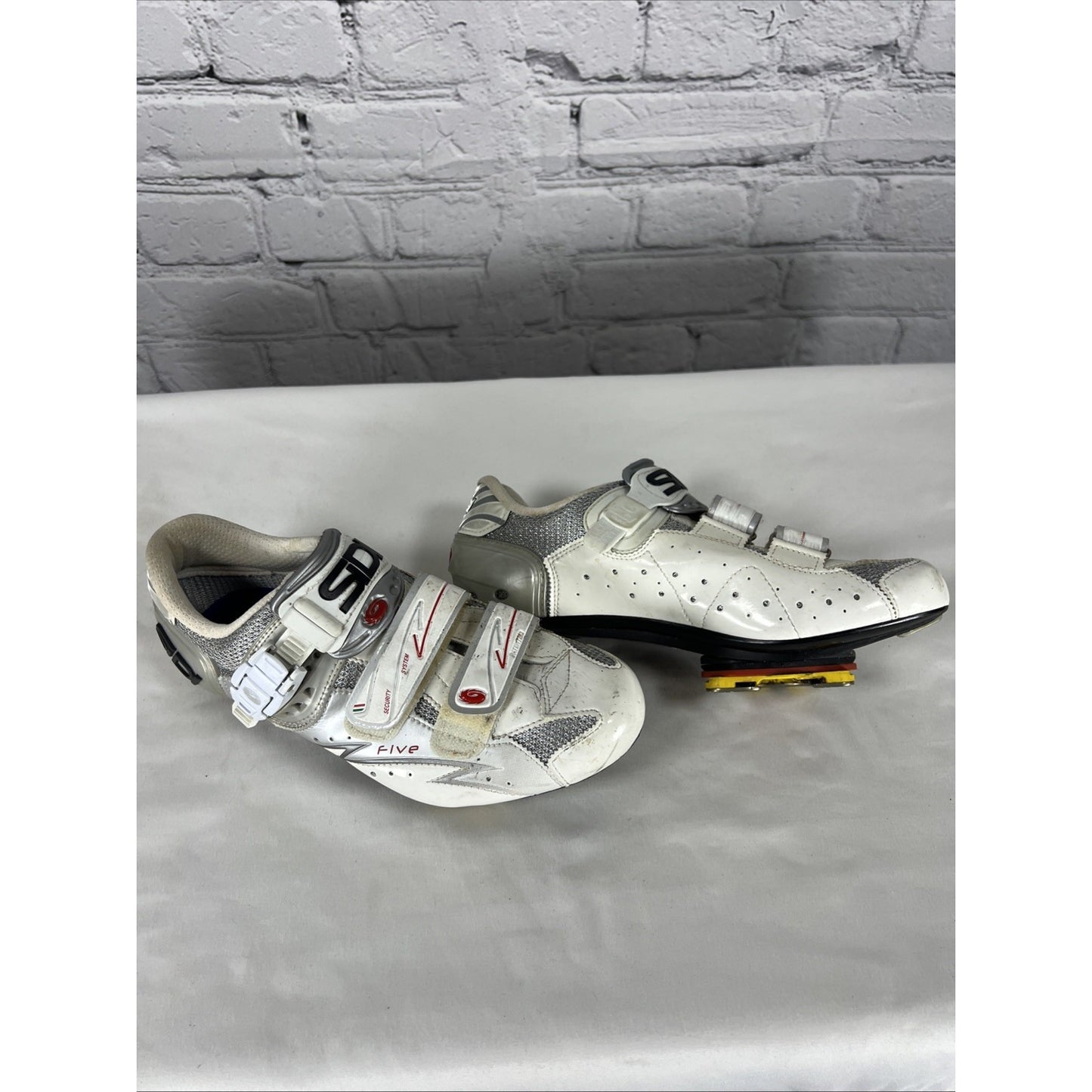 SIDI White Black Carbon Composite Vent Road Cycling Shoes Italy Size 40 1/2 W