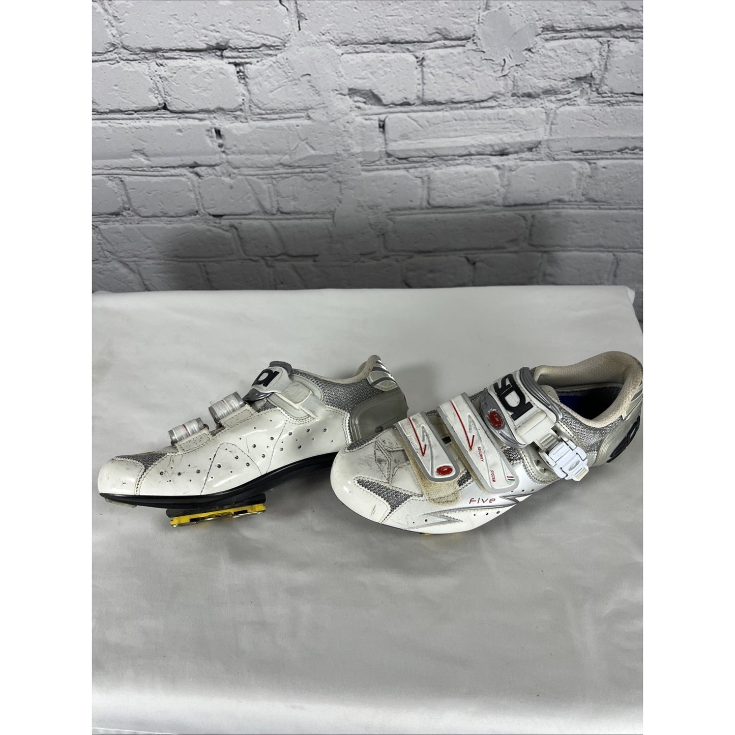 SIDI White Black Carbon Composite Vent Road Cycling Shoes Italy Size 40 1/2 W