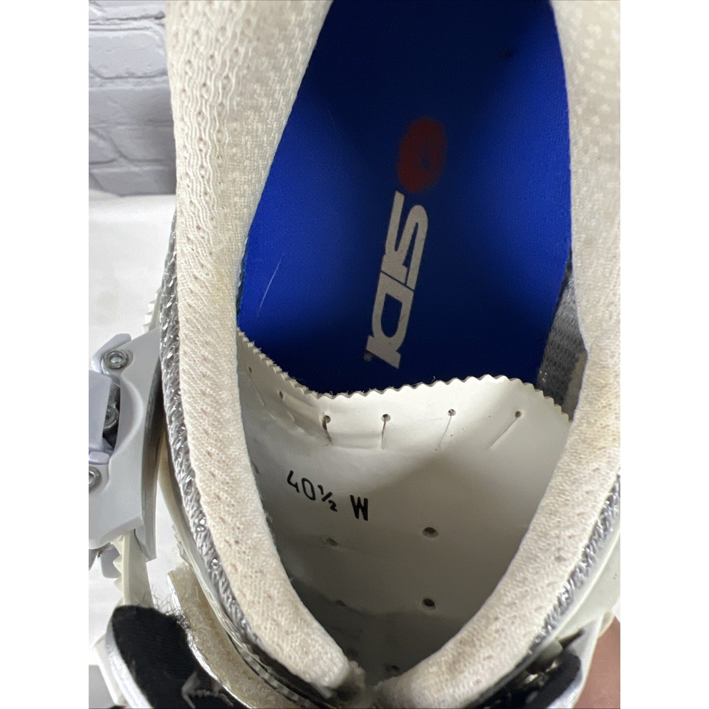 SIDI White Black Carbon Composite Vent Road Cycling Shoes Italy Size 40 1/2 W