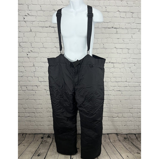 Pac Tech Performance Black Insulated Wide Leg Snow Ski Bib Men’s XXL