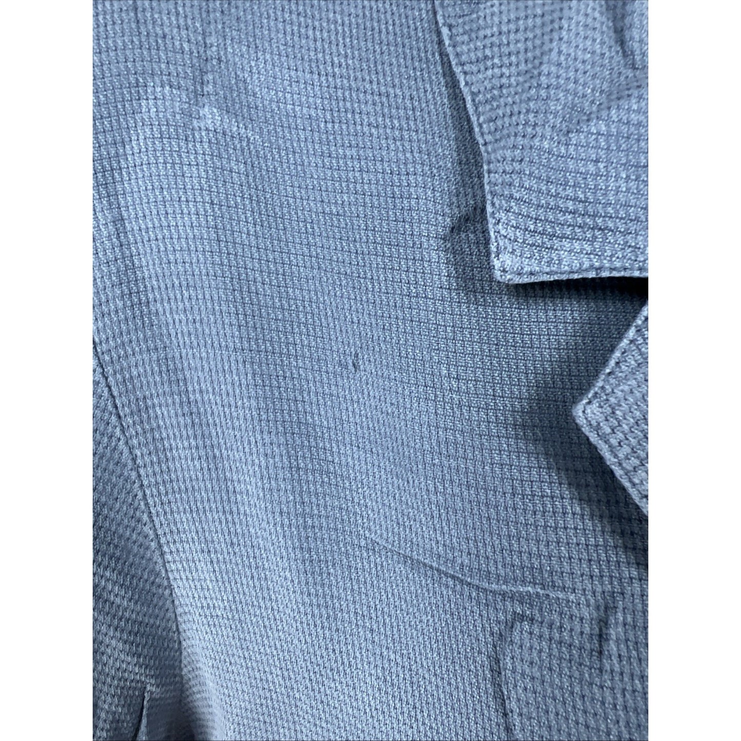 The Territory Ahead Blue 100% Silk Collared Short Sleeve Button Shirt Dress 14