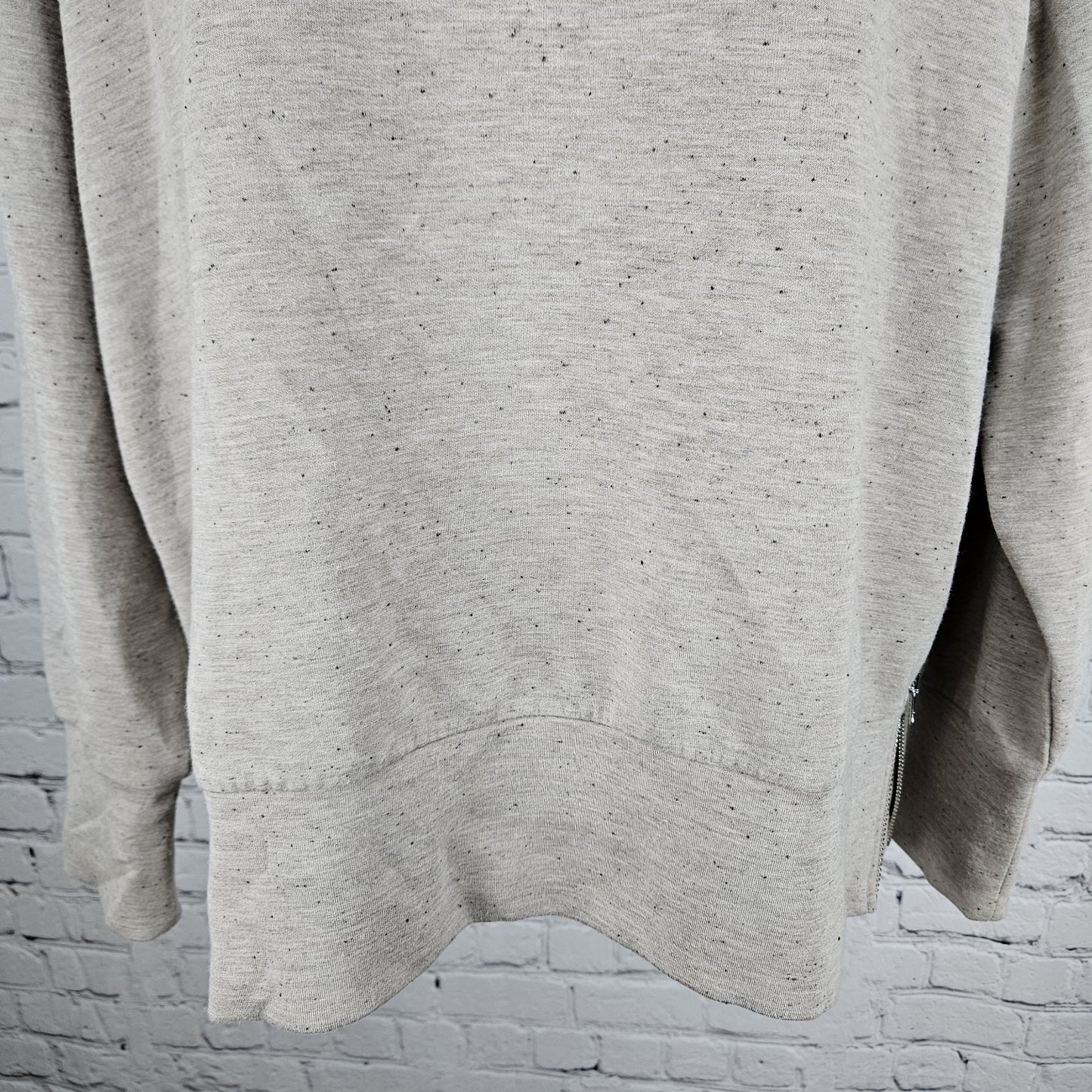 Varley Taupe Doublesoft Priya Longline Sweat  Pullover Sweatshirt Small S