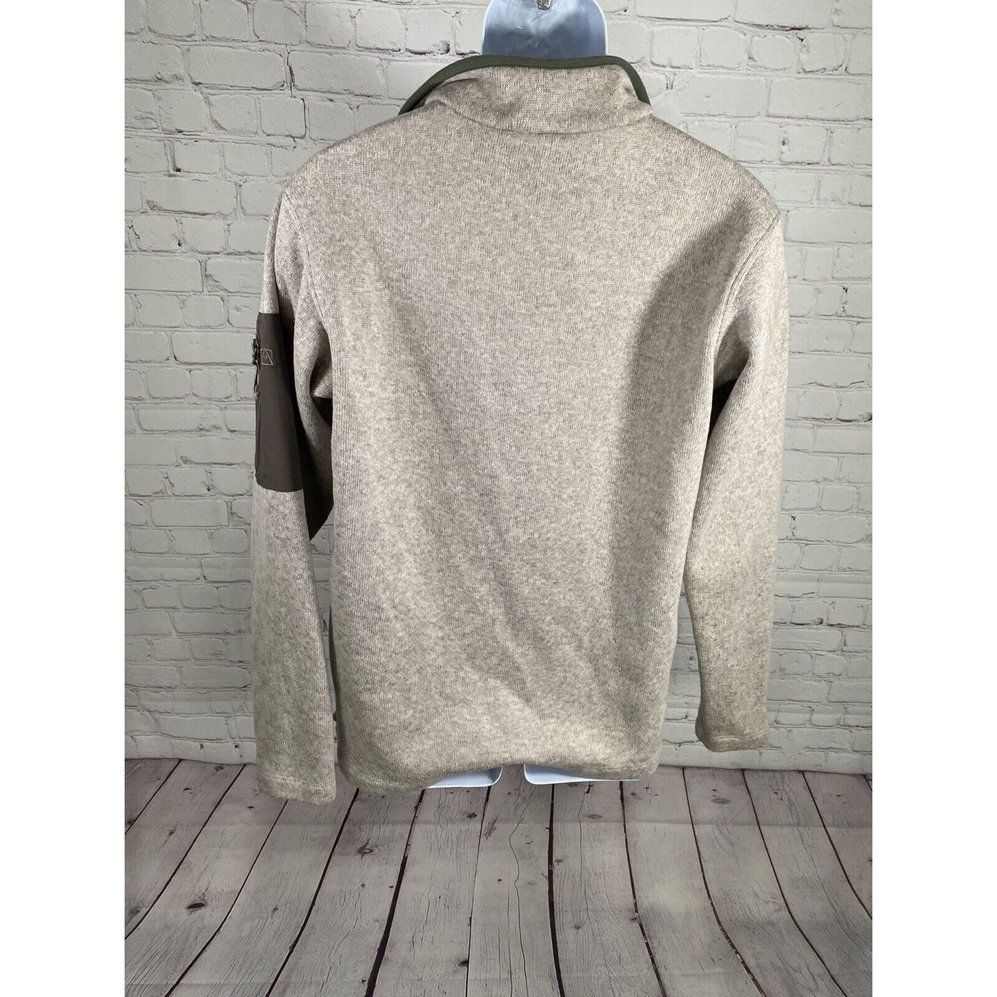 Avalanche Outdoor Apparel Brown 1/4 Zip Pullover Knit Sweatshirt Men’s M