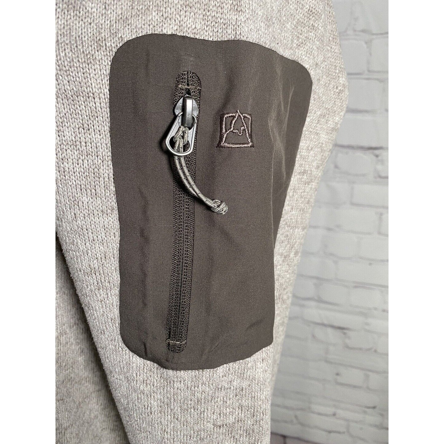 Avalanche Outdoor Apparel Brown 1/4 Zip Pullover Knit Sweatshirt Men’s M