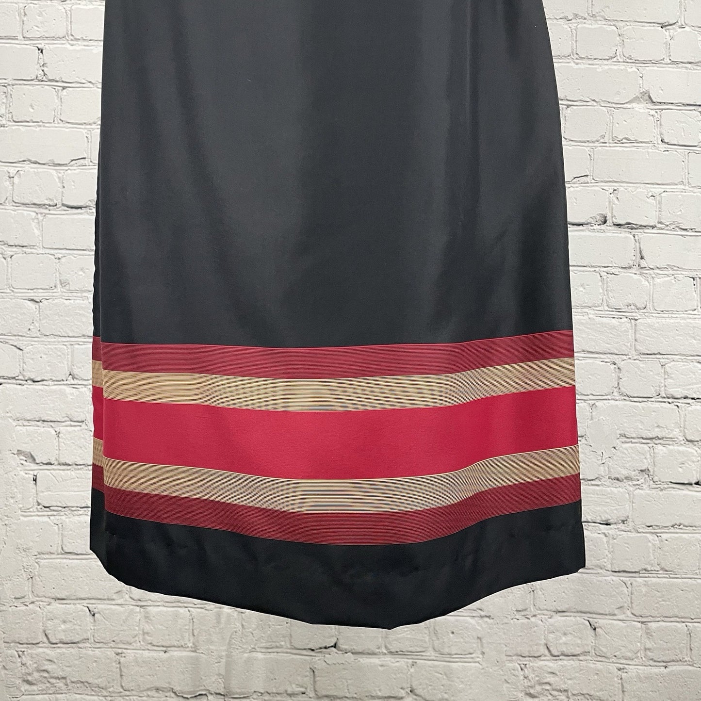 Coldwater Creek Black Striped Silk Lightweight Zipped Lined Shift Dress Size P10