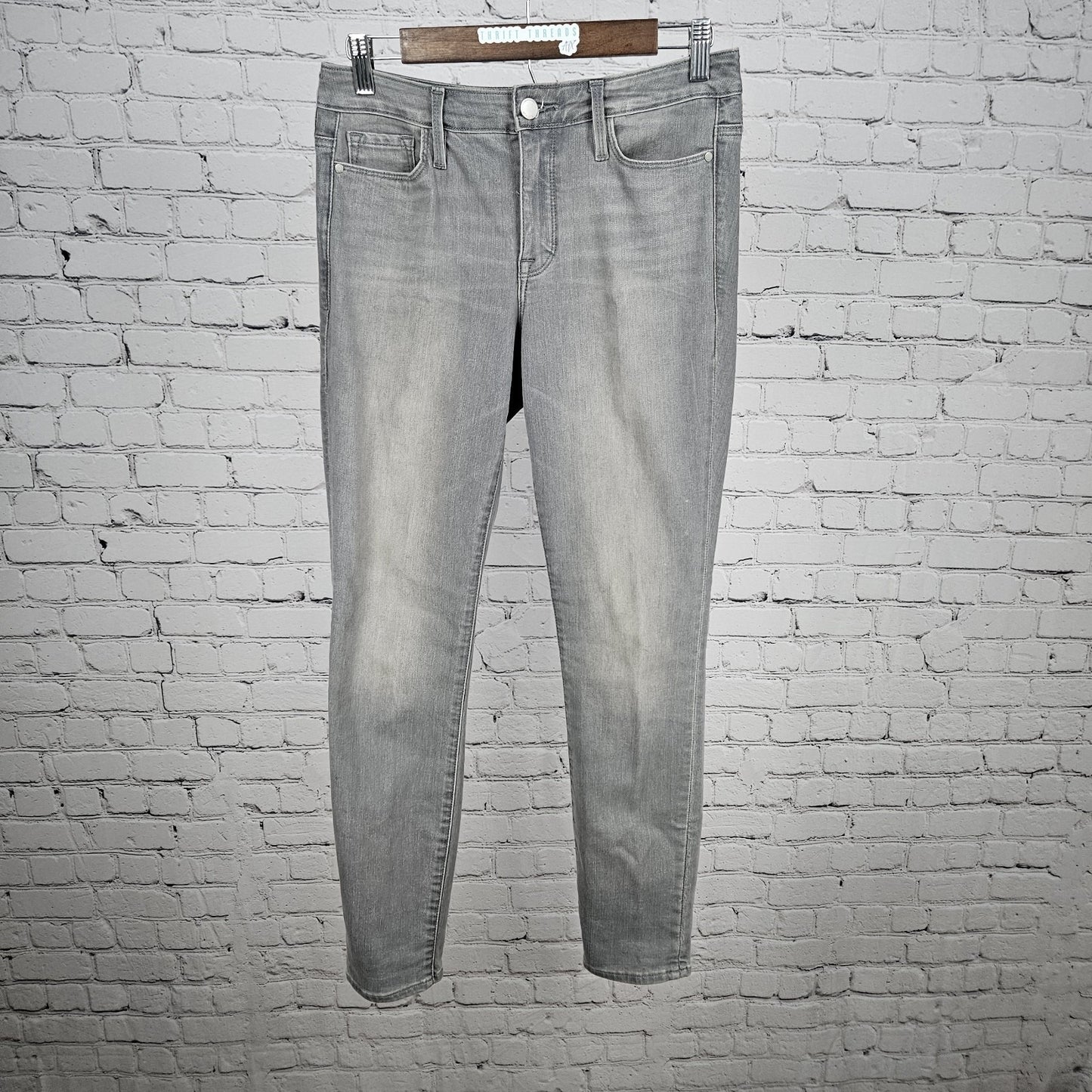 Athleta Grey Sculptek Denim Mid Rise Performance Skinny Jeans 4 (28x29.5)