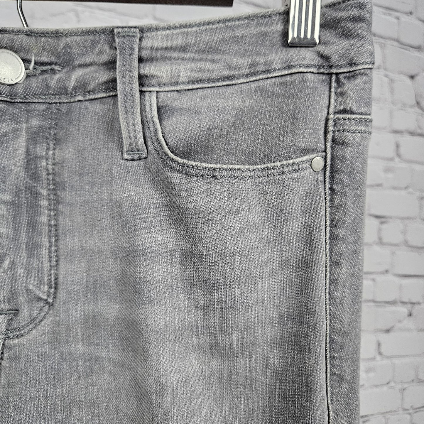 Athleta Grey Sculptek Denim Mid Rise Performance Skinny Jeans 4 (28x29.5)