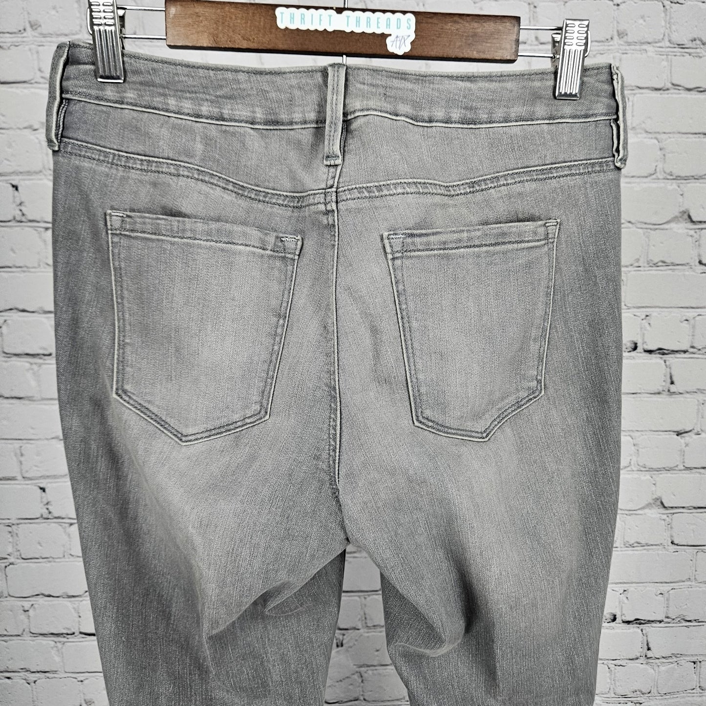 Athleta Grey Sculptek Denim Mid Rise Performance Skinny Jeans 4 (28x29.5)