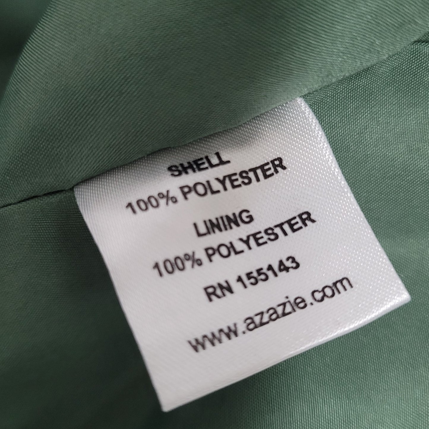 Azazie Green Chiffon Strappy Empire Waist Side Slit Bridesmaid Dress Size C