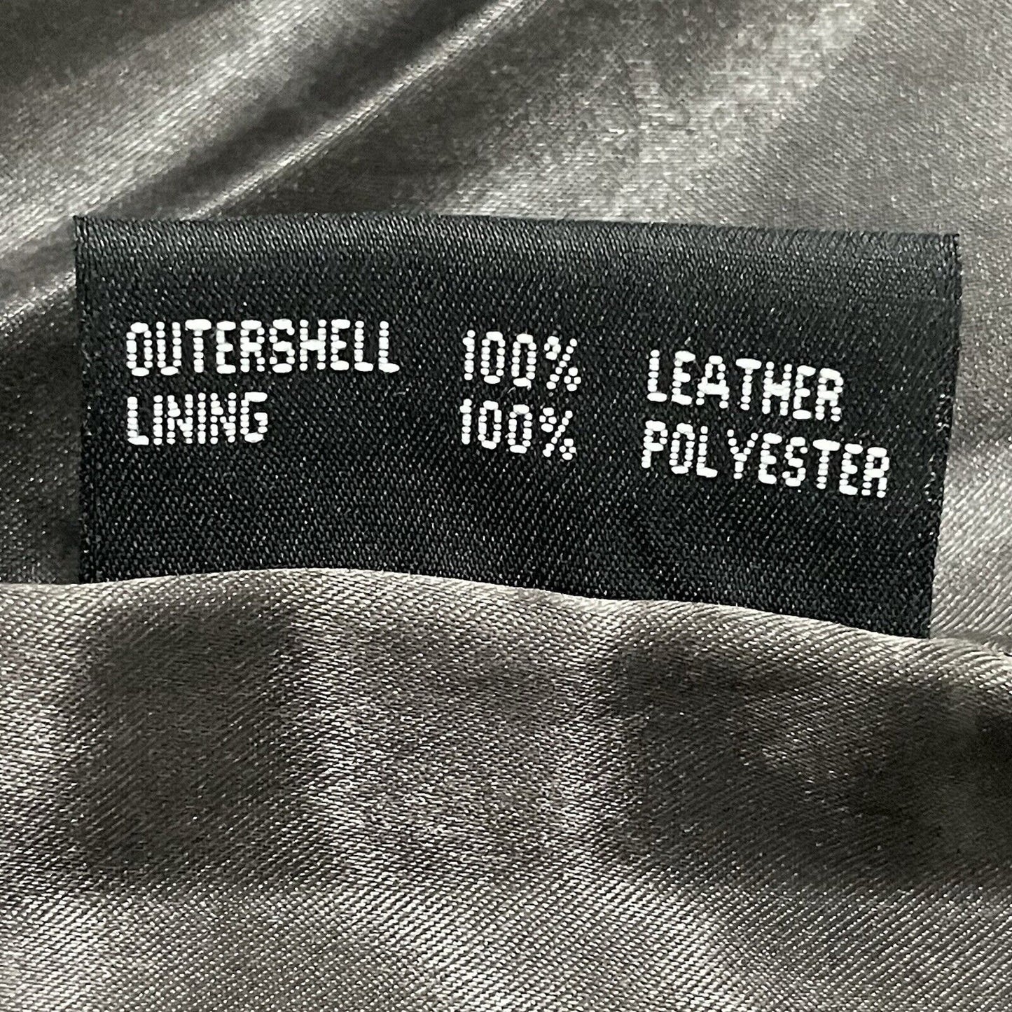 Whet Blu Dark Grey Soft Leather Biker Moto Jacket Zipped Pockets Lined Size XS