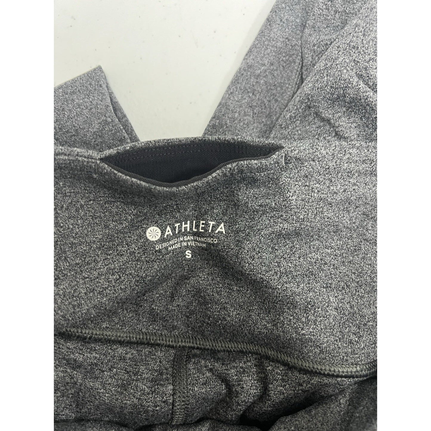 Athleta Grey Activewear Capri Workout Yoga Pockets Stretch Athleisure Pants S